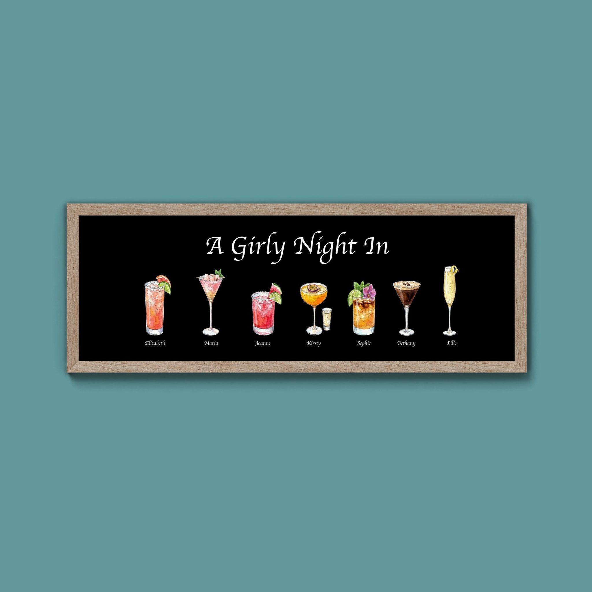 Personalised Watercolour Drinks Print (New Style) - Above The Door