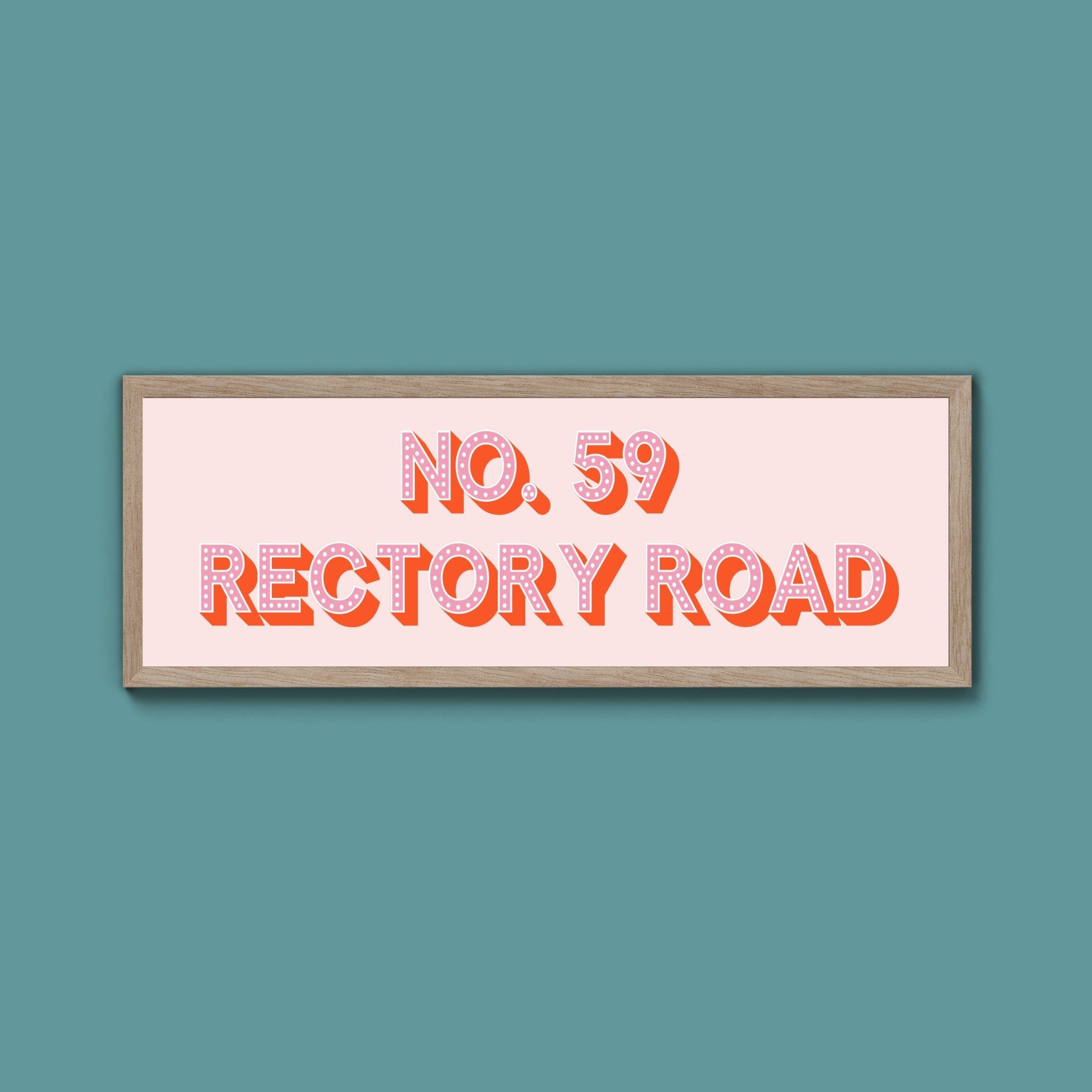 Personalized Street Name Framed Print (New Style) - Above The Door