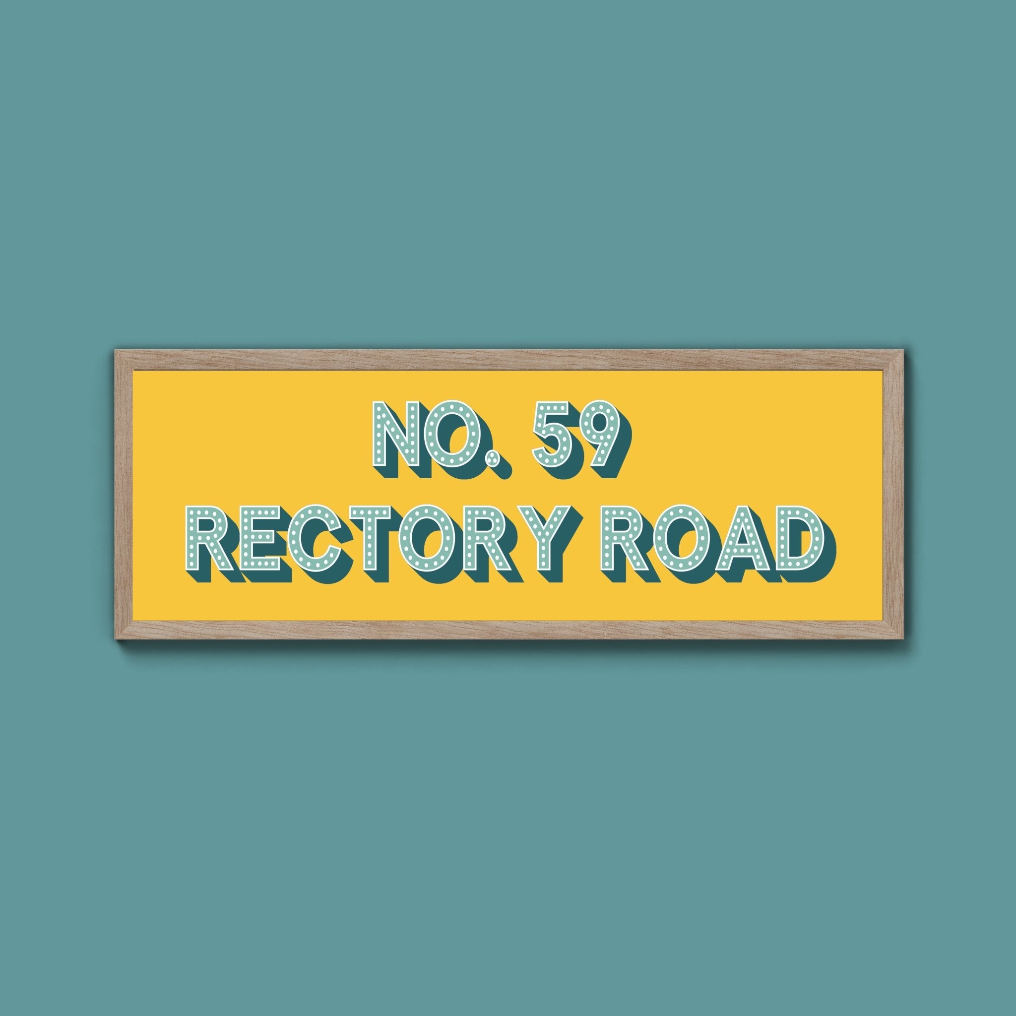 Personalized Street Name Framed Print (New Style) - Above The Door