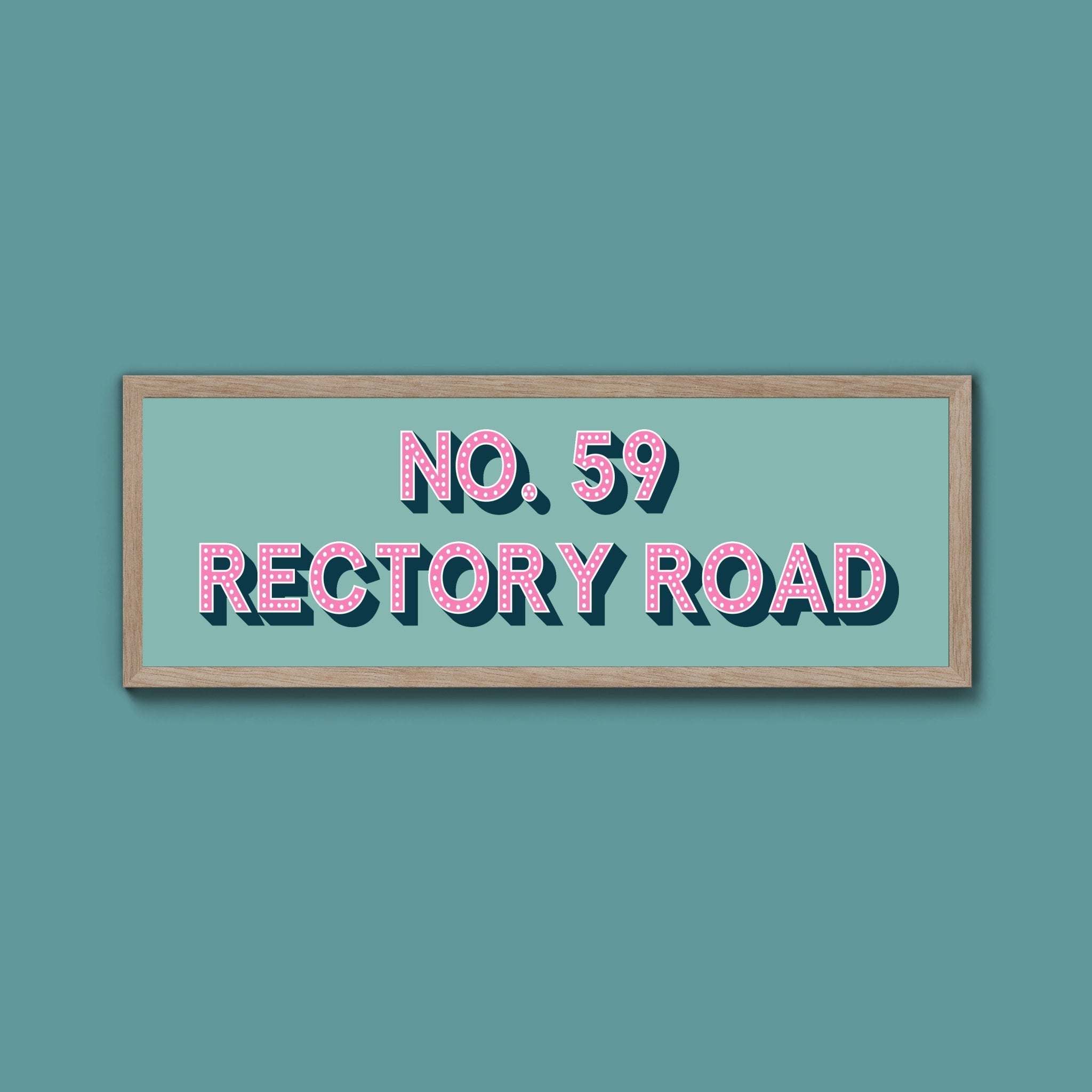 Personalized Street Name Framed Print (New Style) - Above The Door