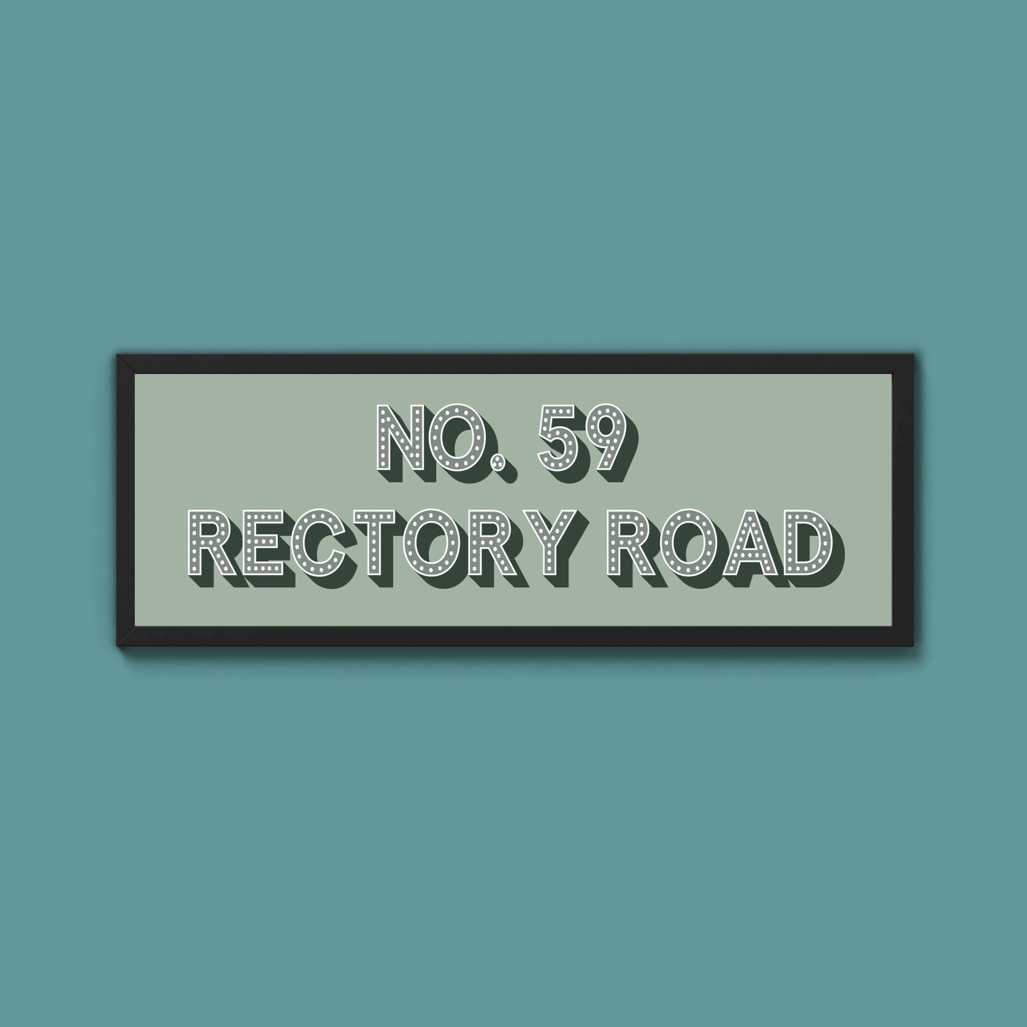 Personalized Street Name Framed Print (New Style) - Above The Door