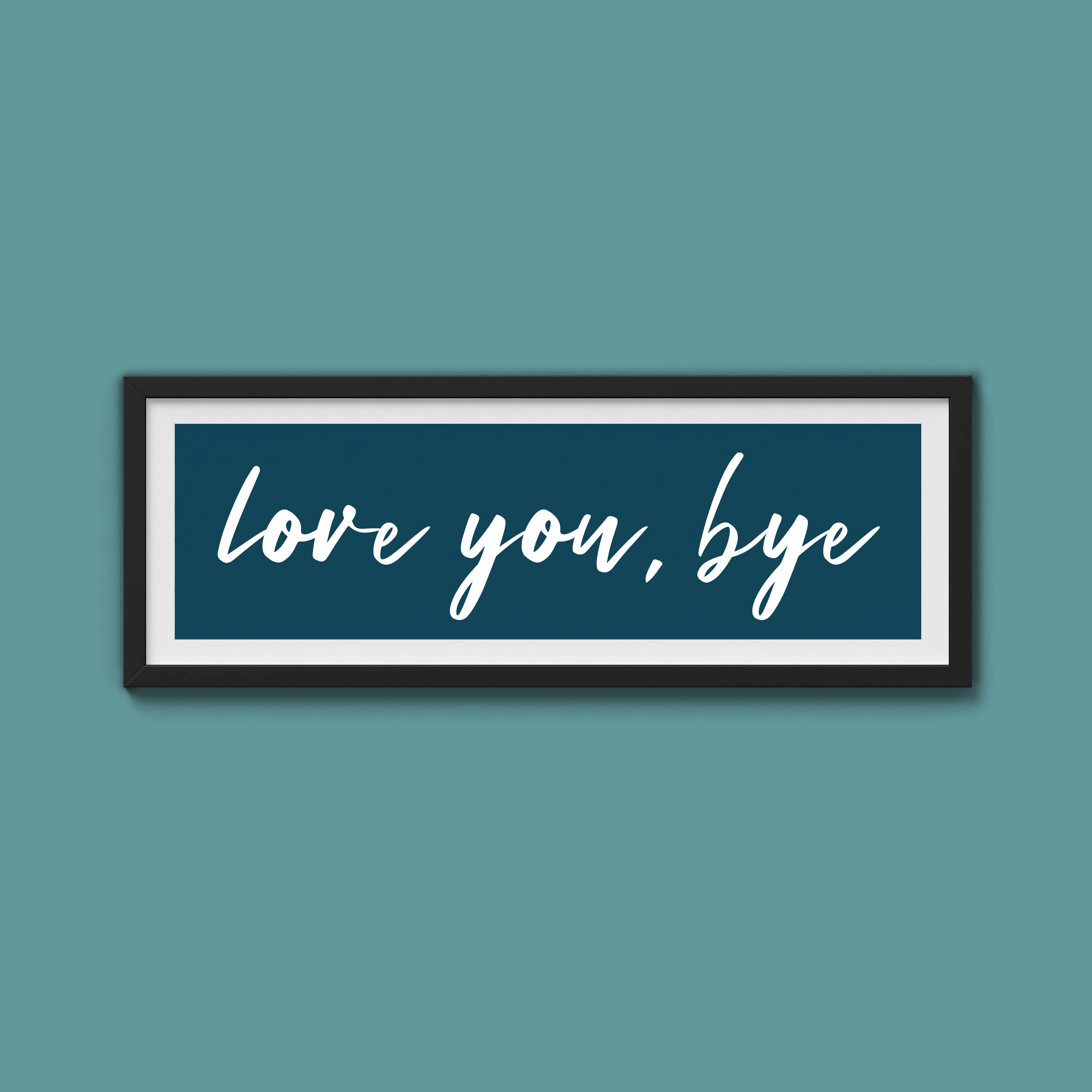 love you, bye Framed Print