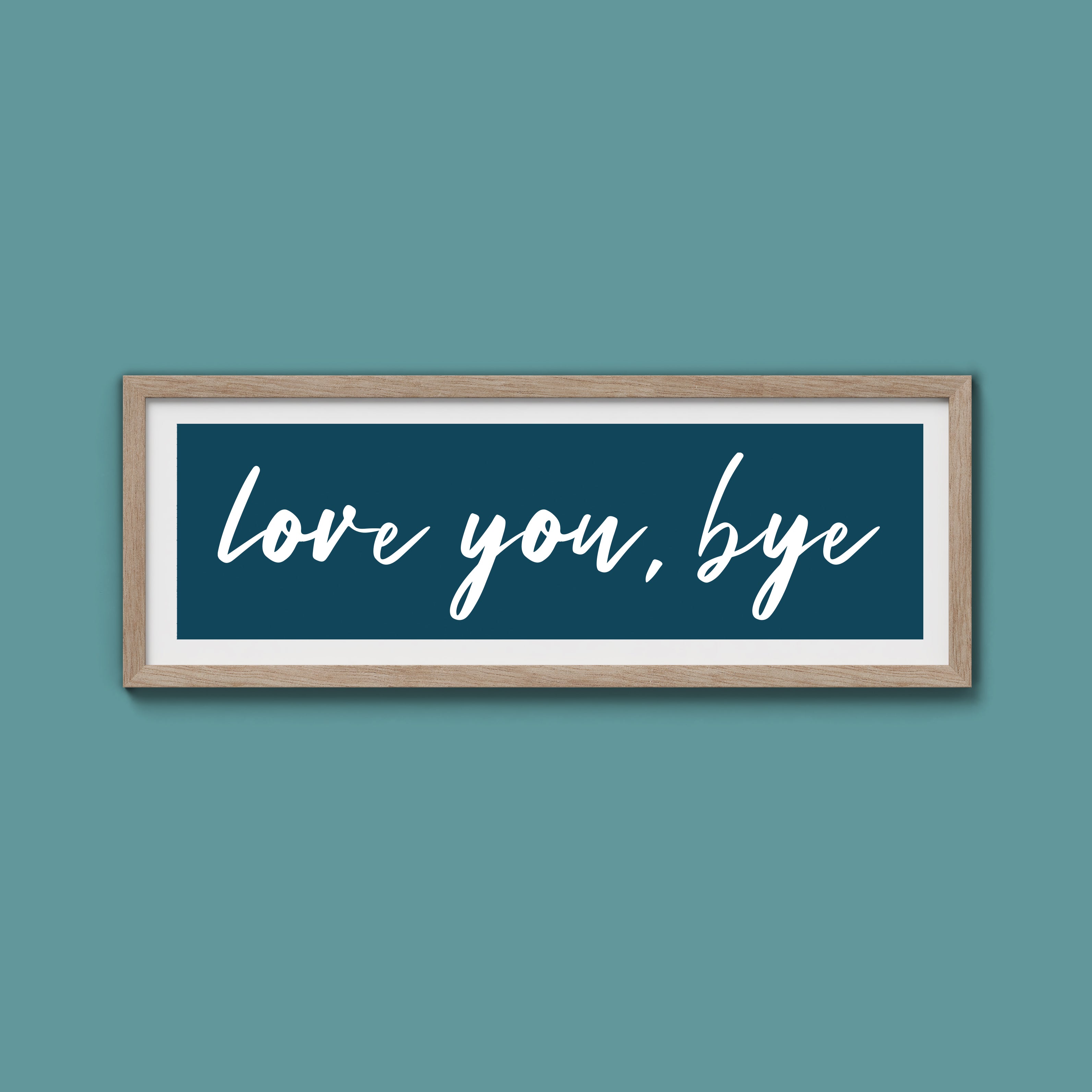 love you, bye Framed Print