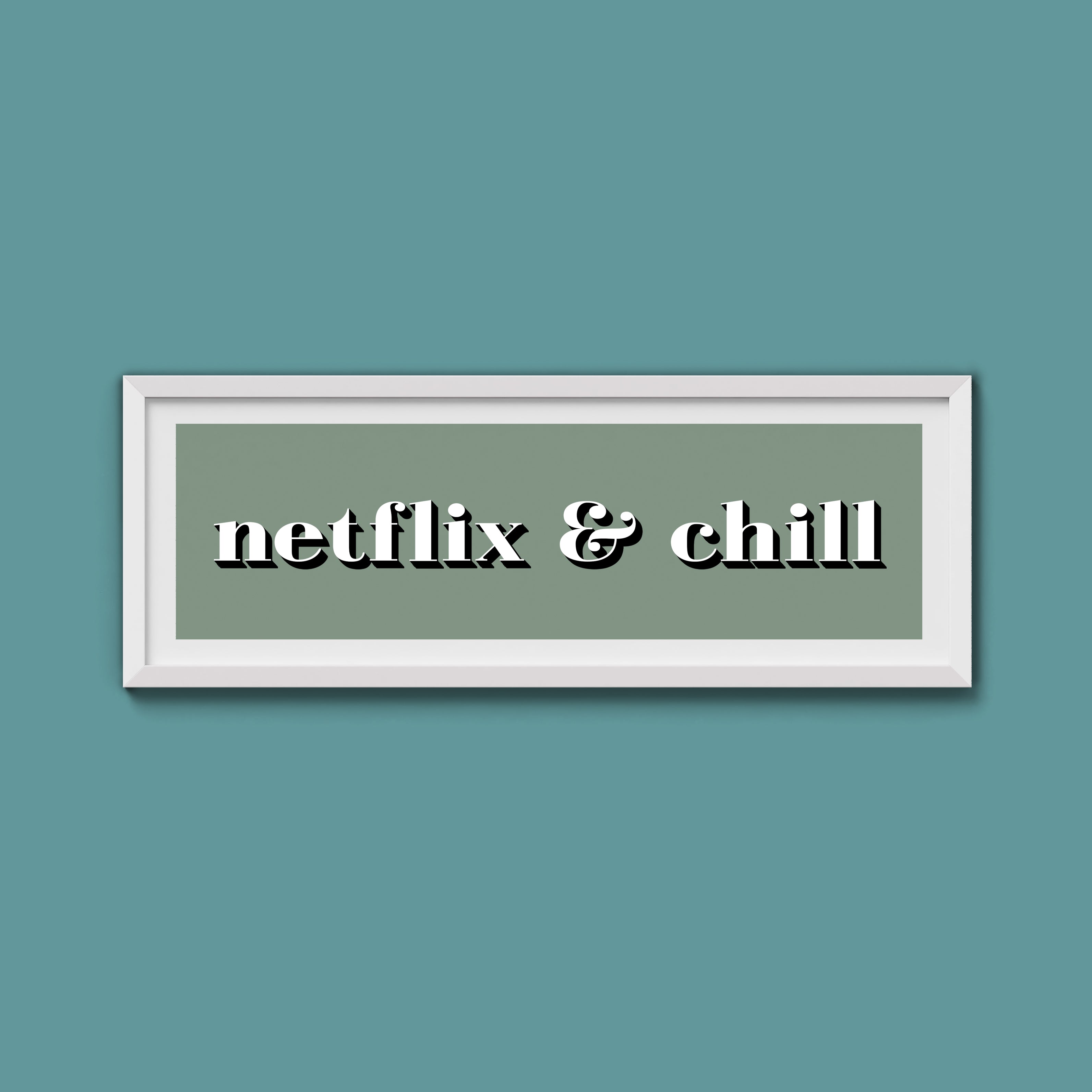 Netflix & Chill Framed Print