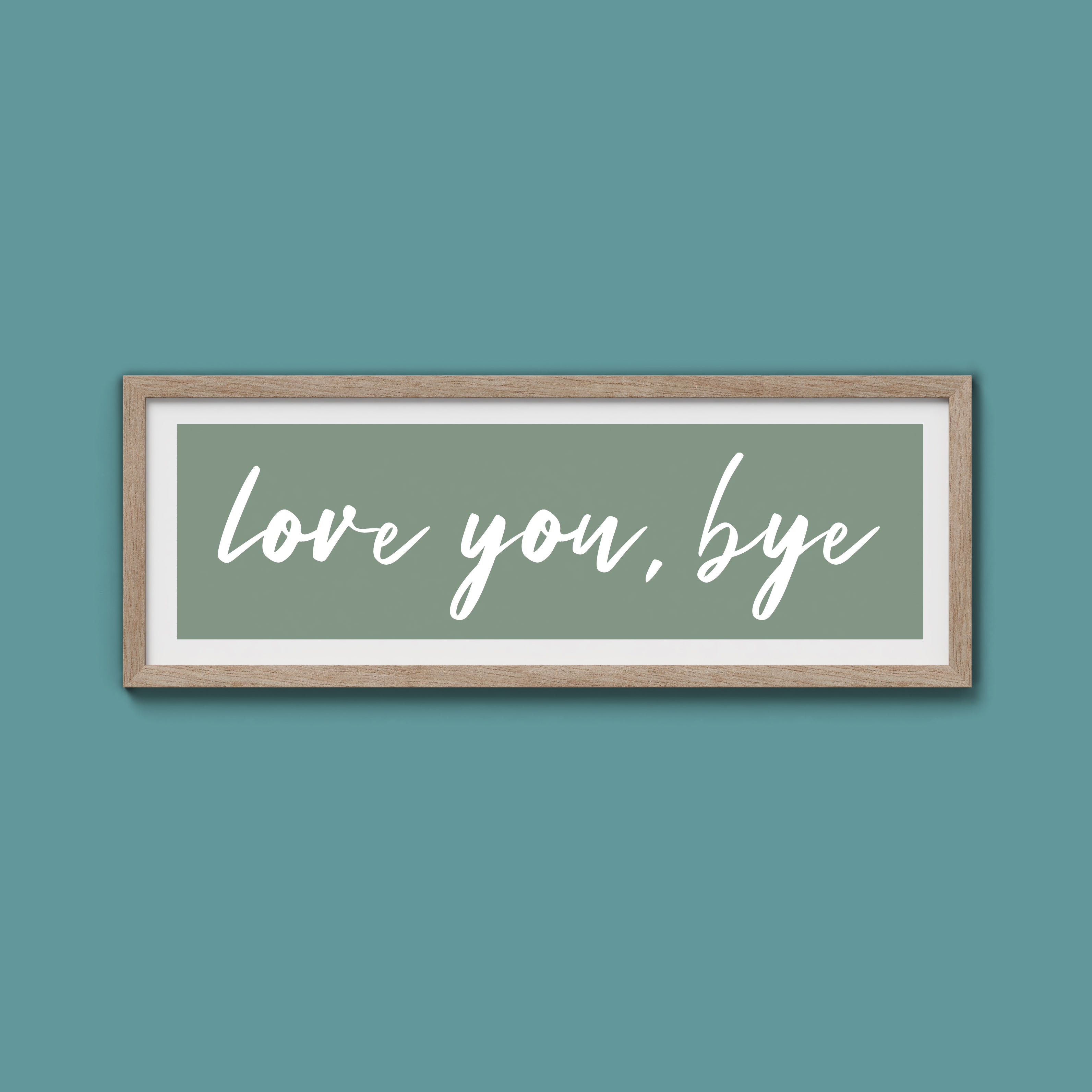 love you, bye Framed Print