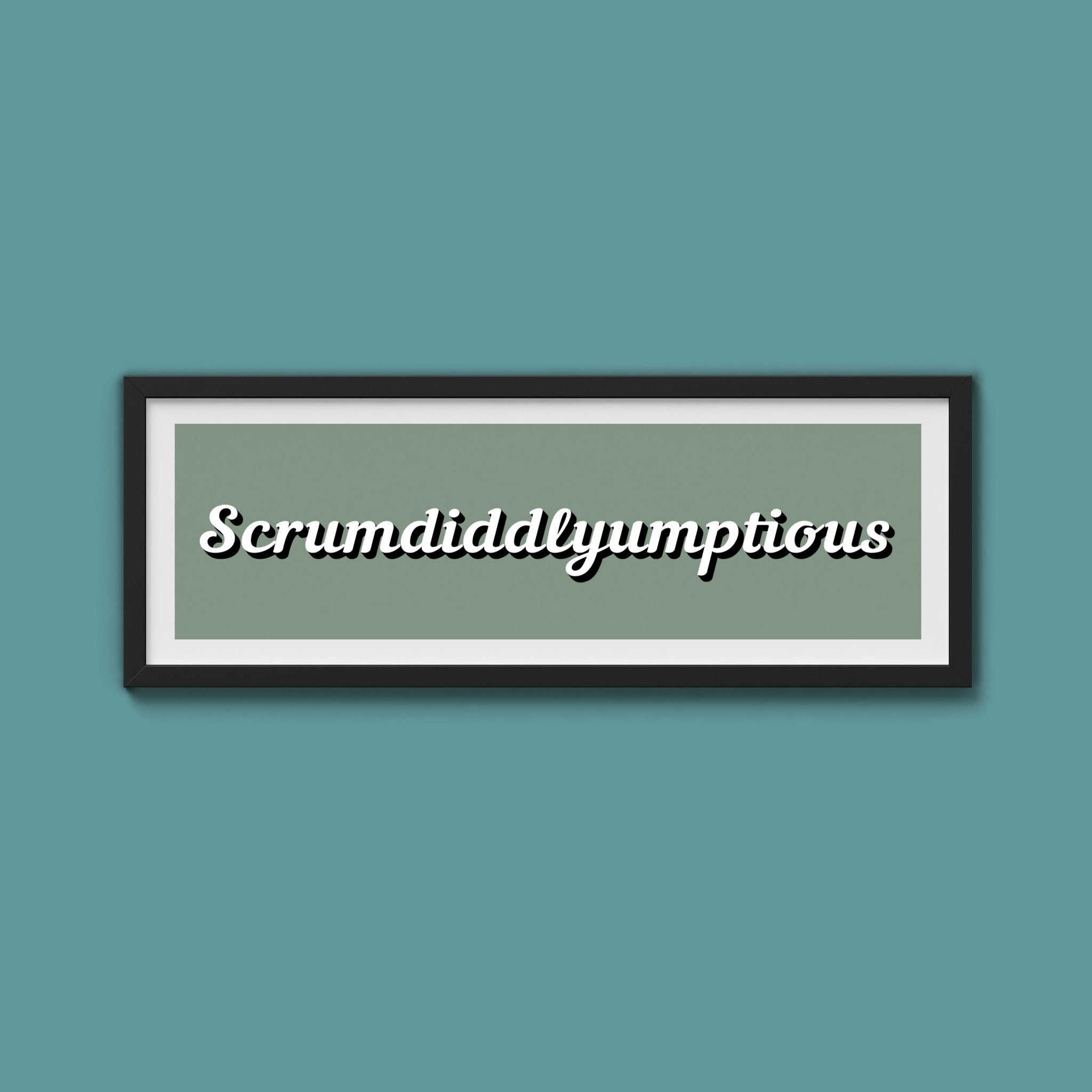 Scrumdiddlyumptious Framed Print - Above The Door