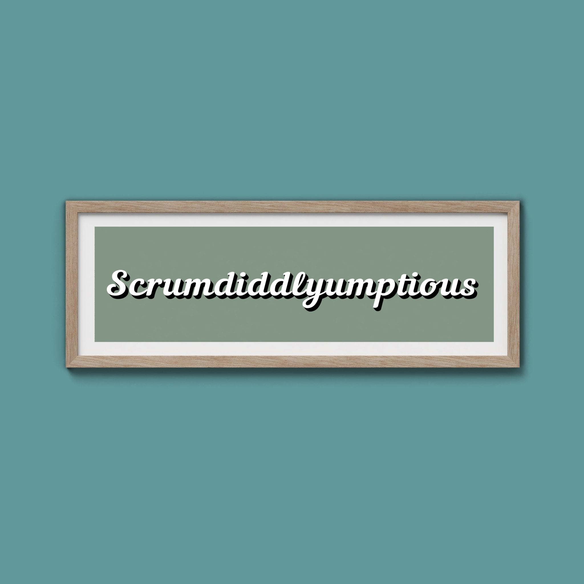 Scrumdiddlyumptious Framed Print - Above The Door