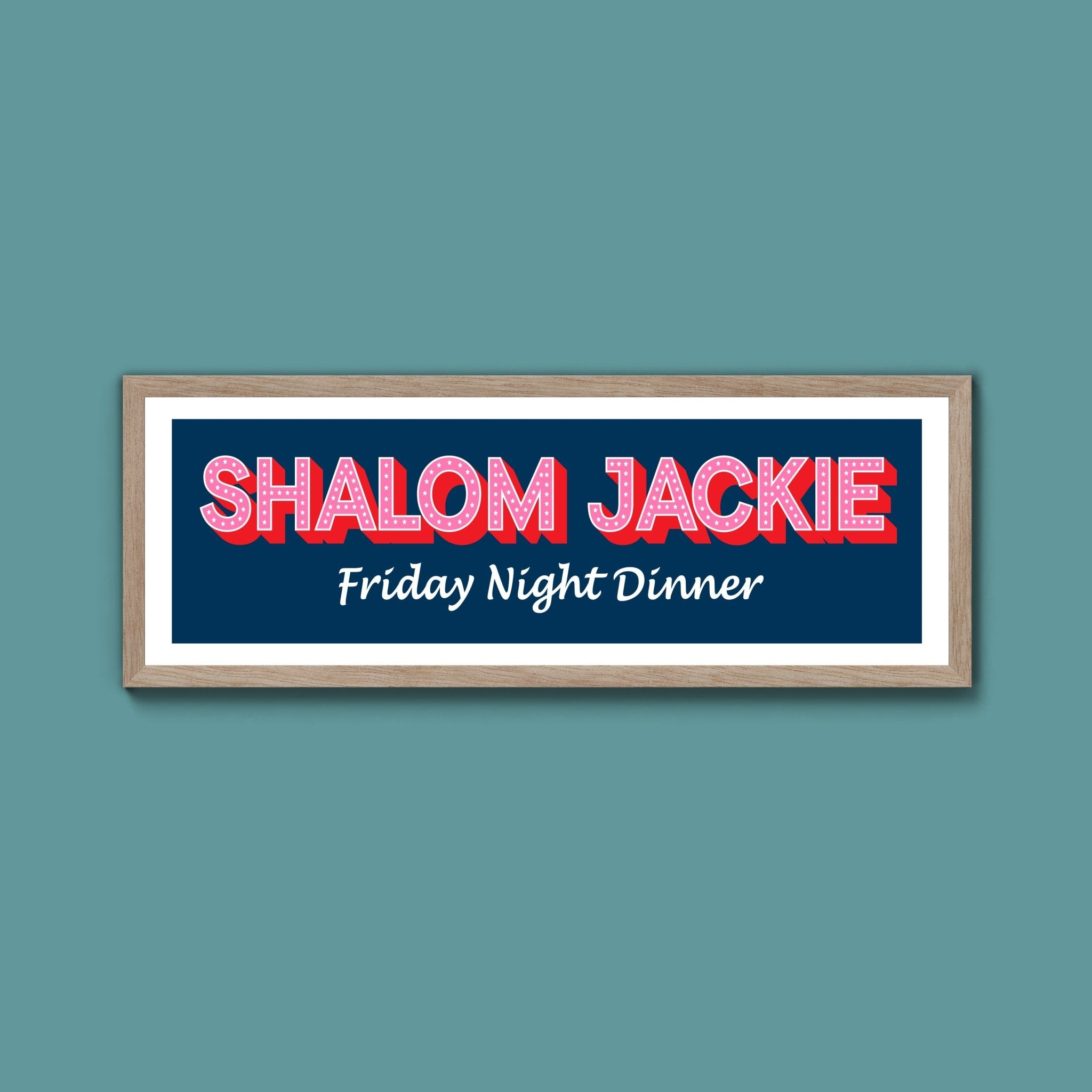 Shalom Jackie Framed Print (New Style) - Above The Door