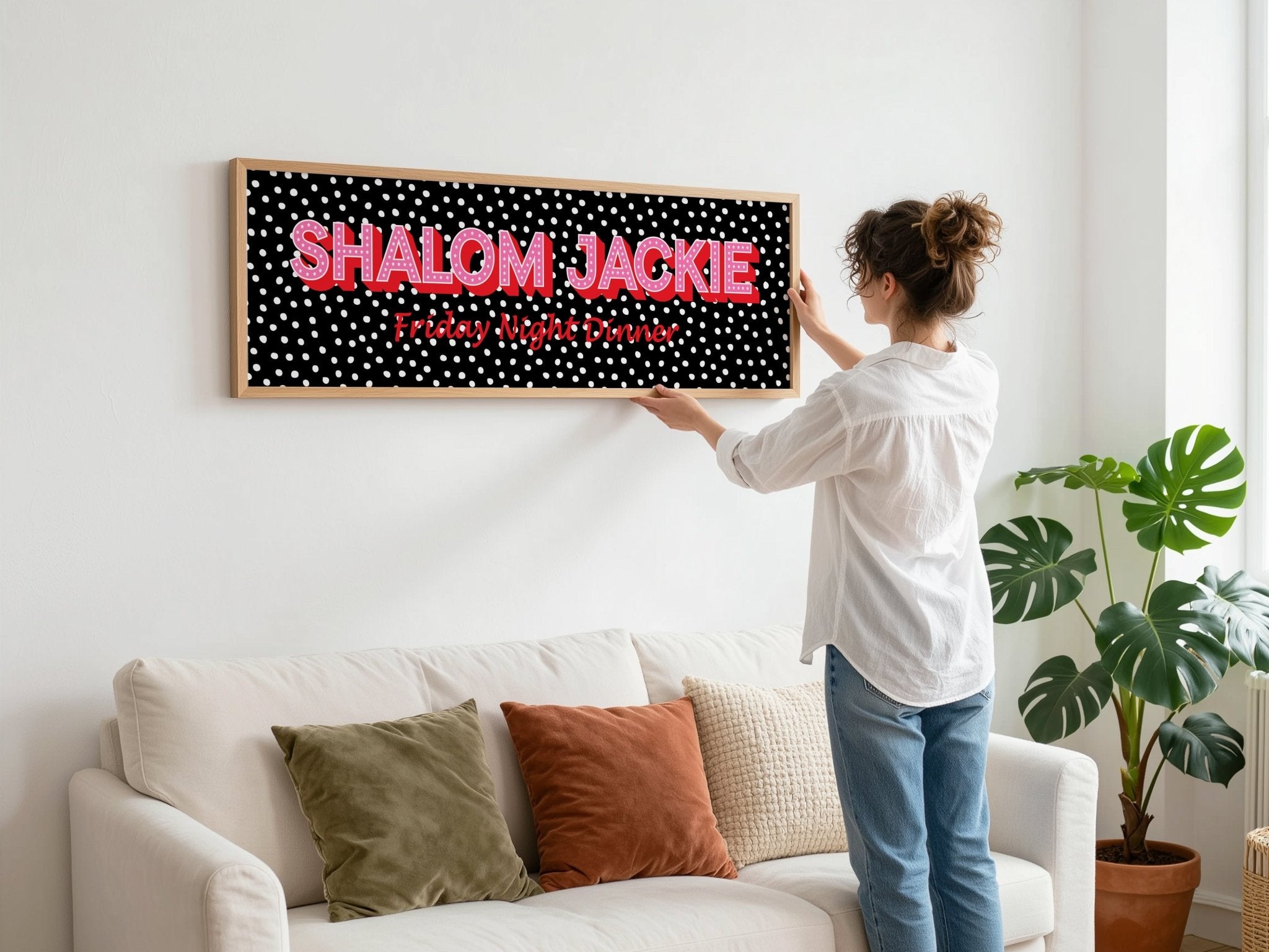 Shalom Jackie Framed Print (New Style) - Above The Door