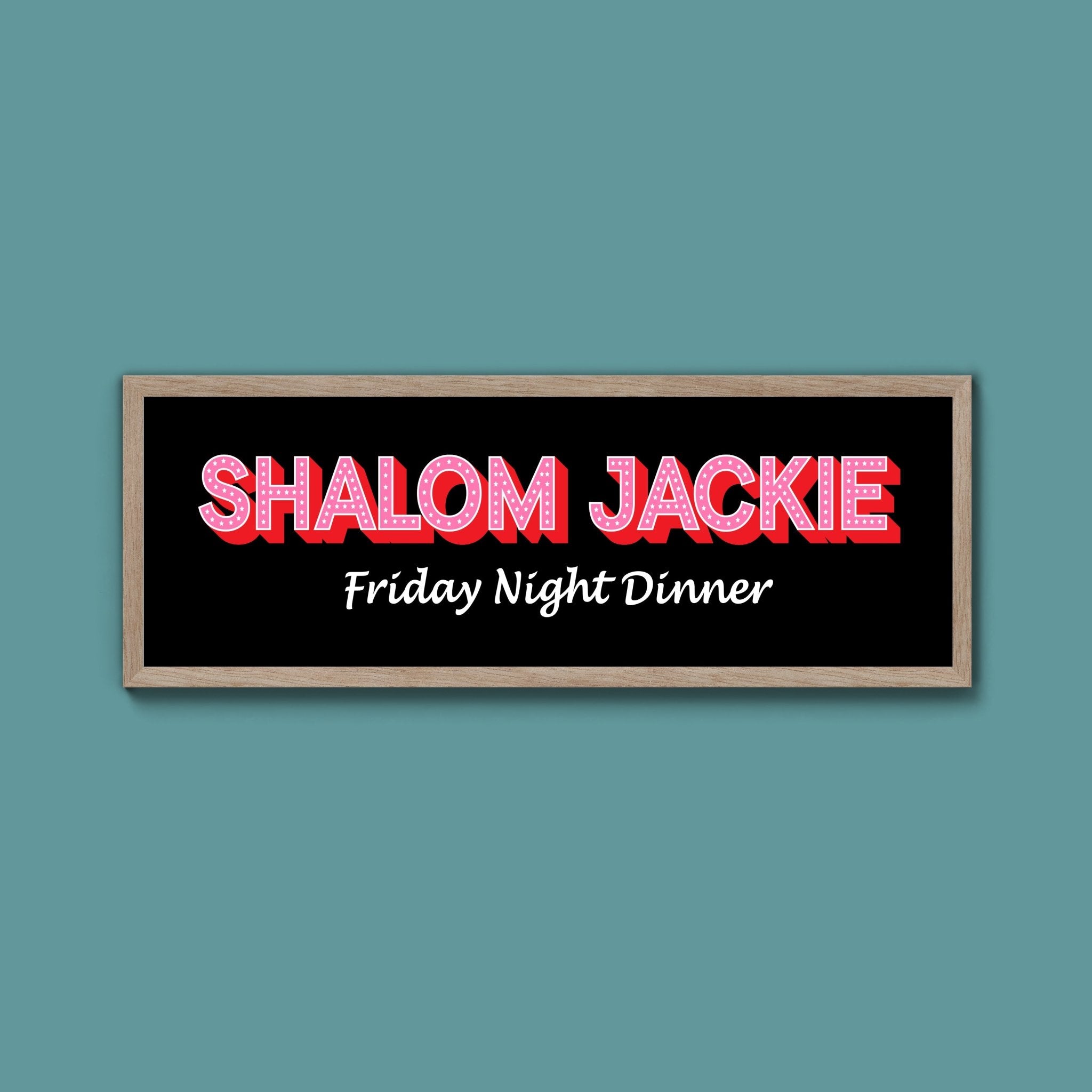 Shalom Jackie Framed Print (New Style) - Above The Door
