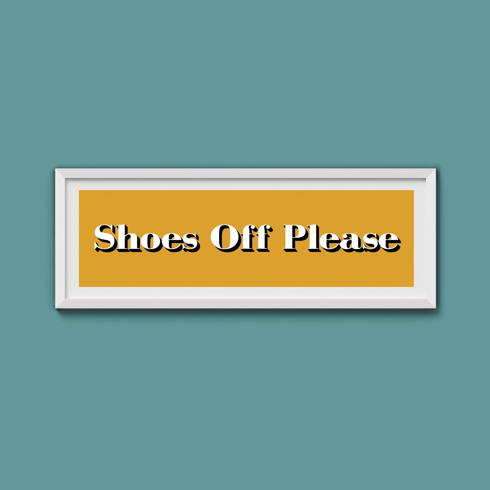 Shoes Off Please Print - Above The Door