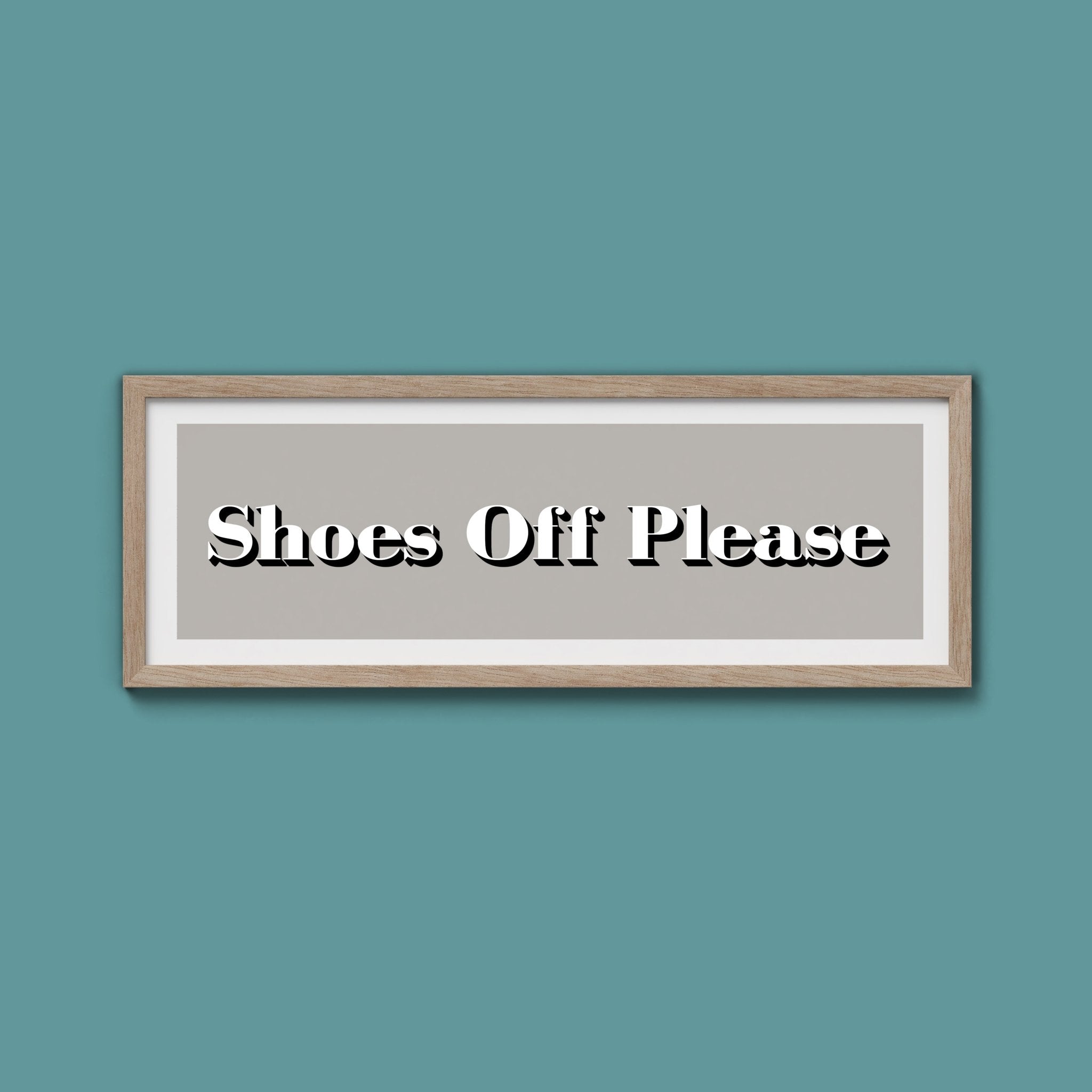 Shoes Off Please Print - Above The Door