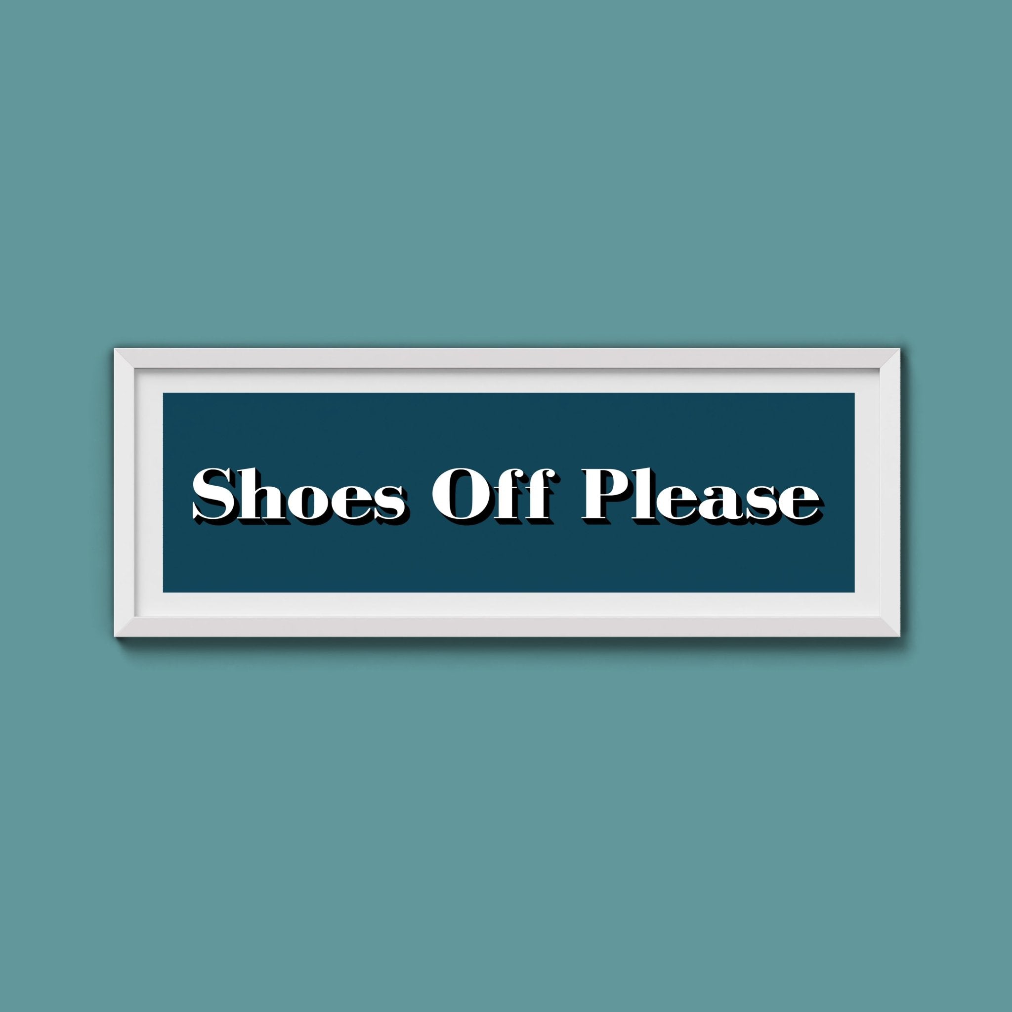 Shoes Off Please Print - Above The Door