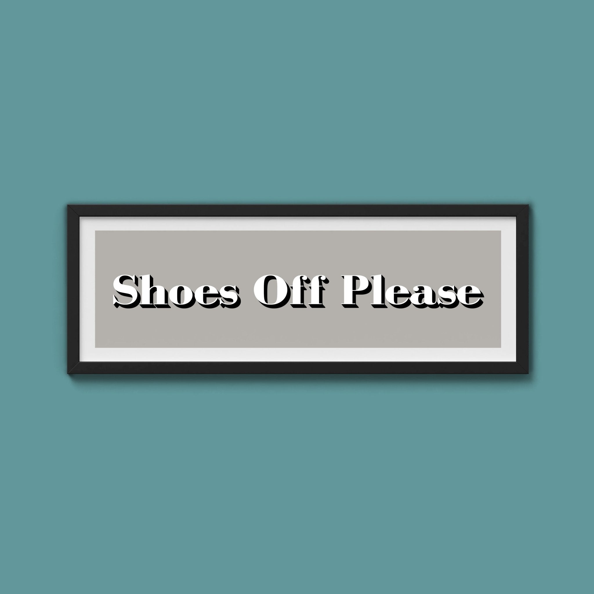 Shoes Off Please Print - Above The Door