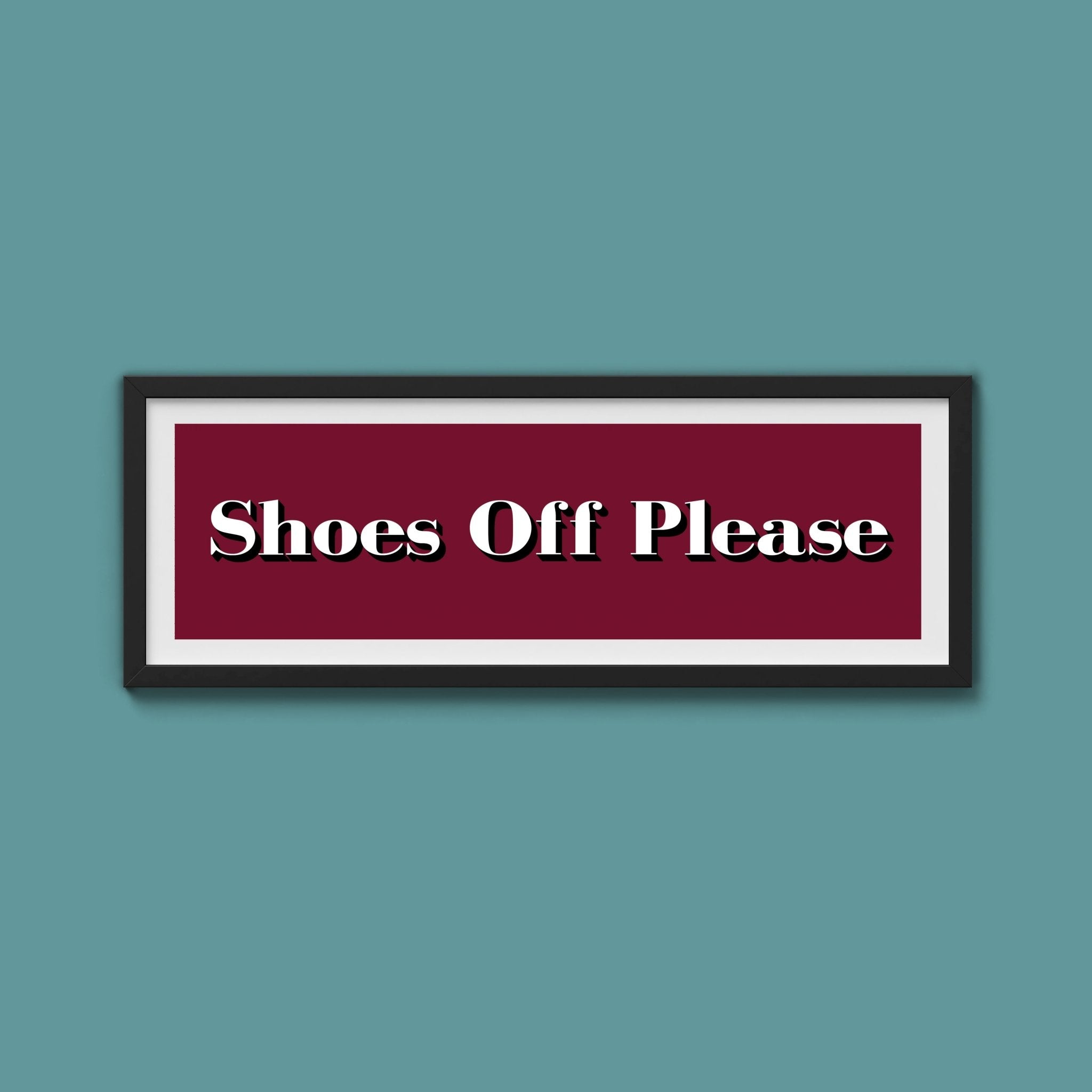 Shoes Off Please Print - Above The Door