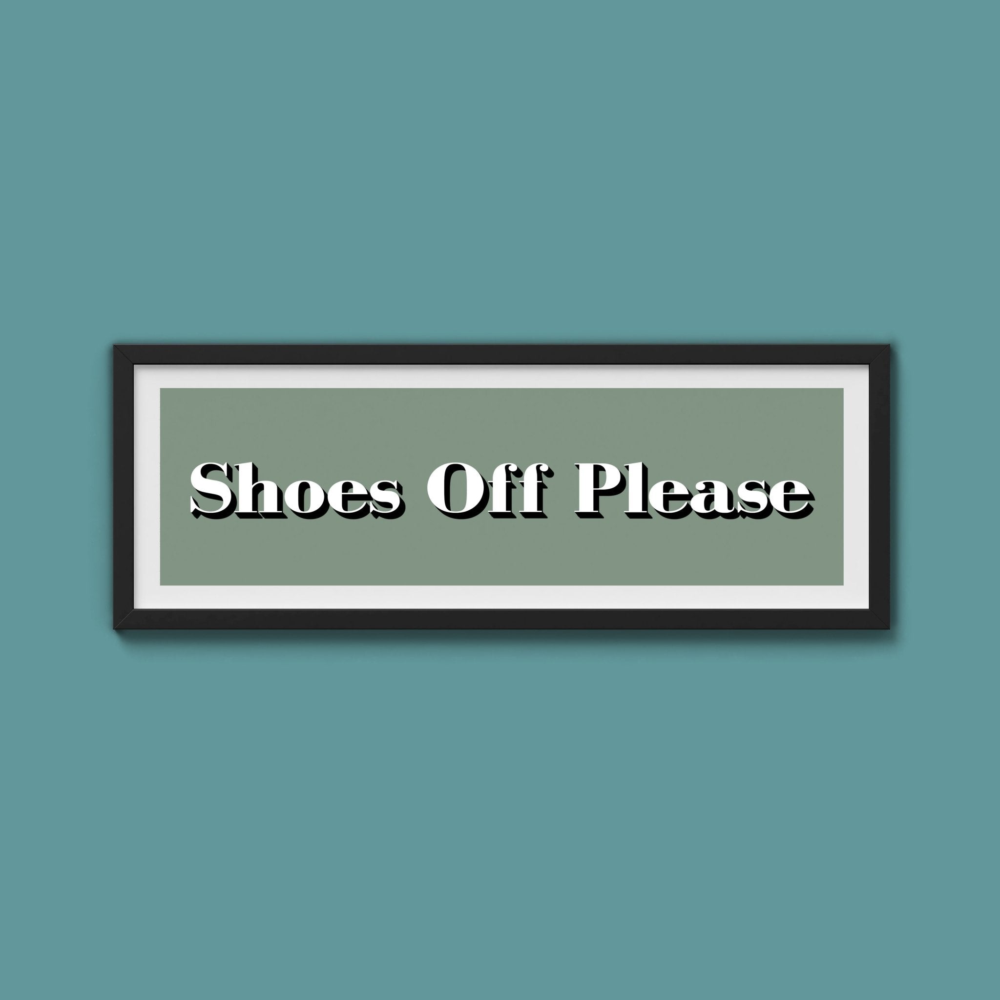 Shoes Off Please Print - Above The Door