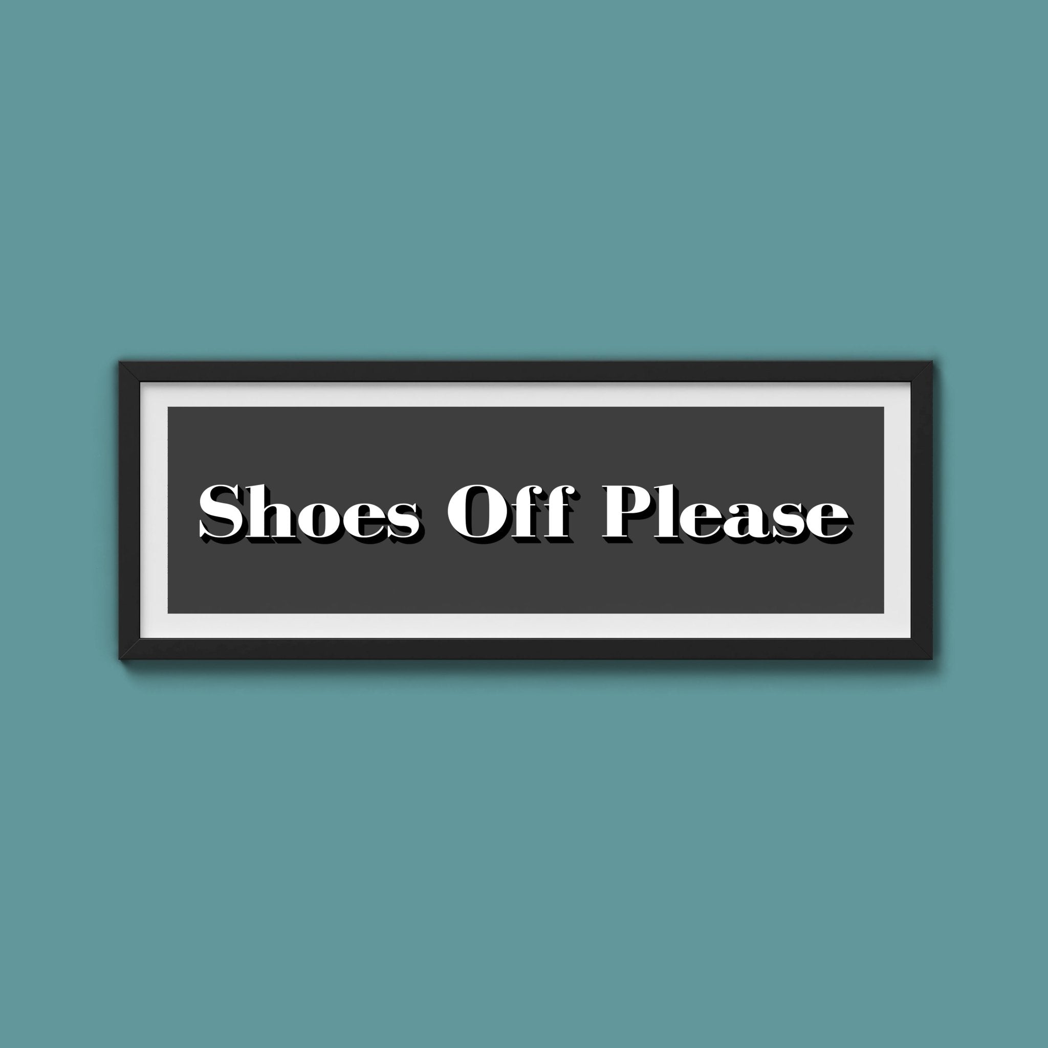 Shoes Off Please Print - Above The Door