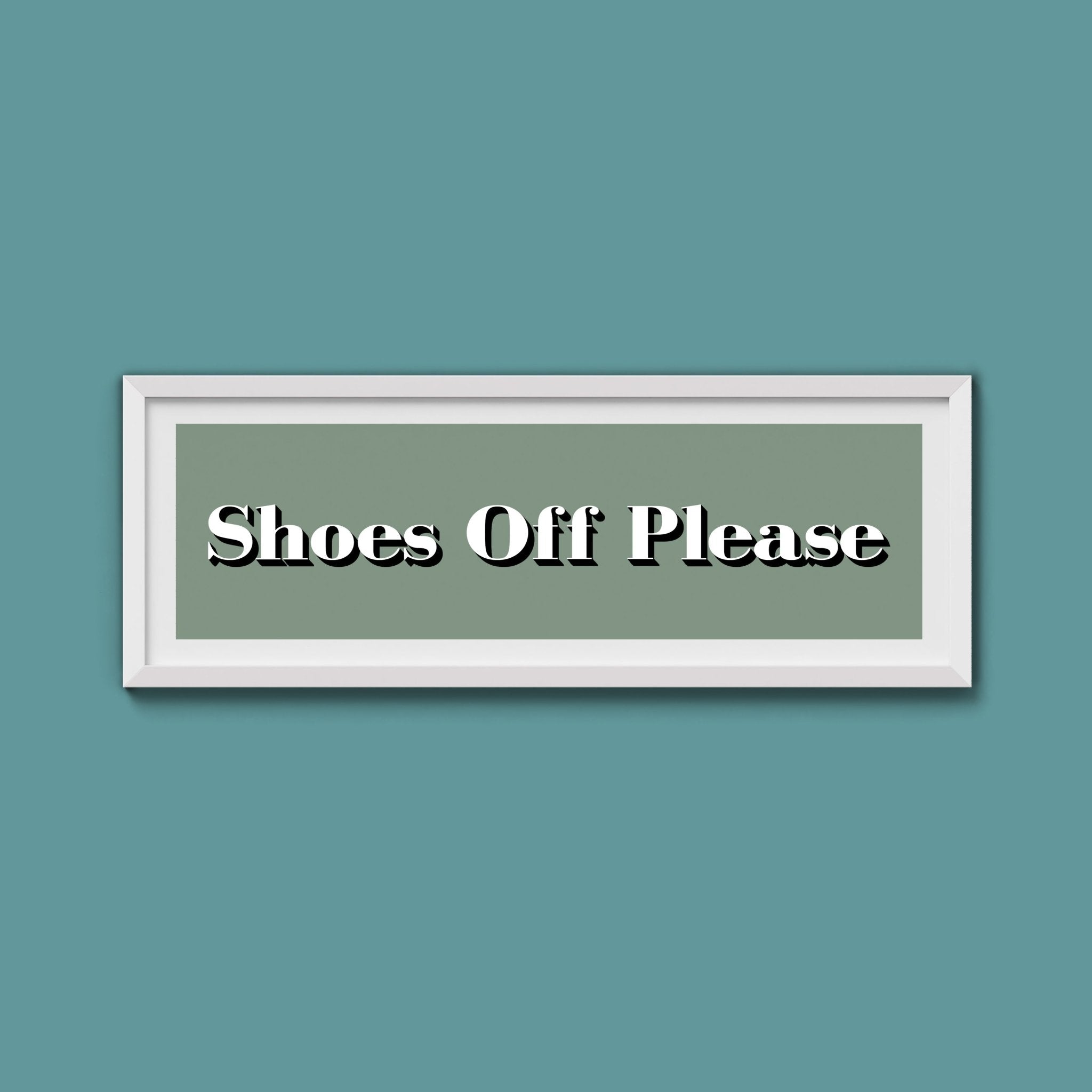 Shoes Off Please Print - Above The Door