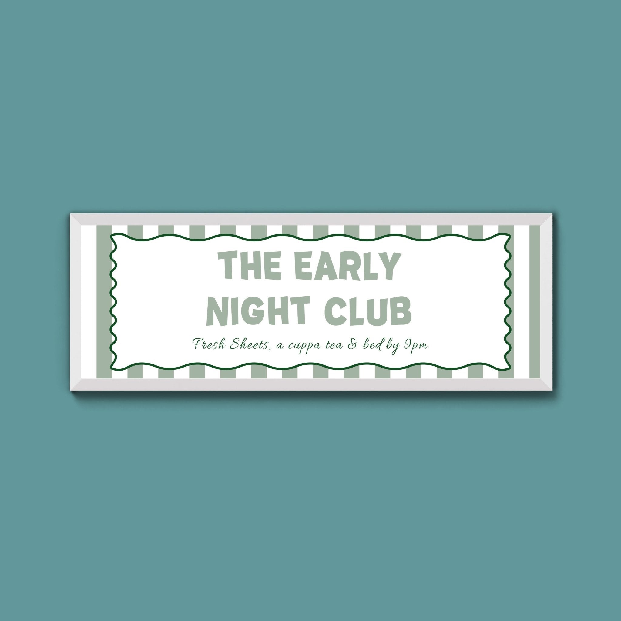 The Early Night Club Framed Print (New Style) - Above The Door