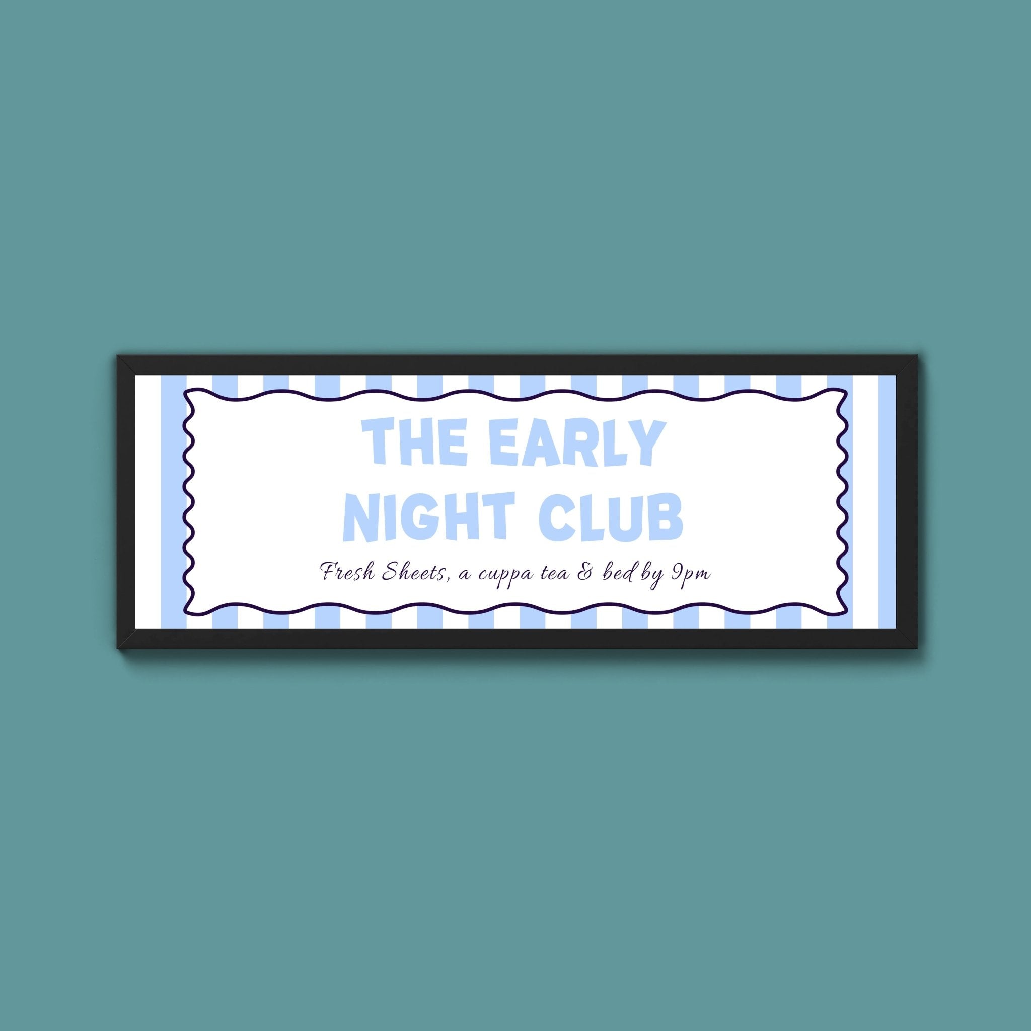 The Early Night Club Framed Print (New Style) - Above The Door