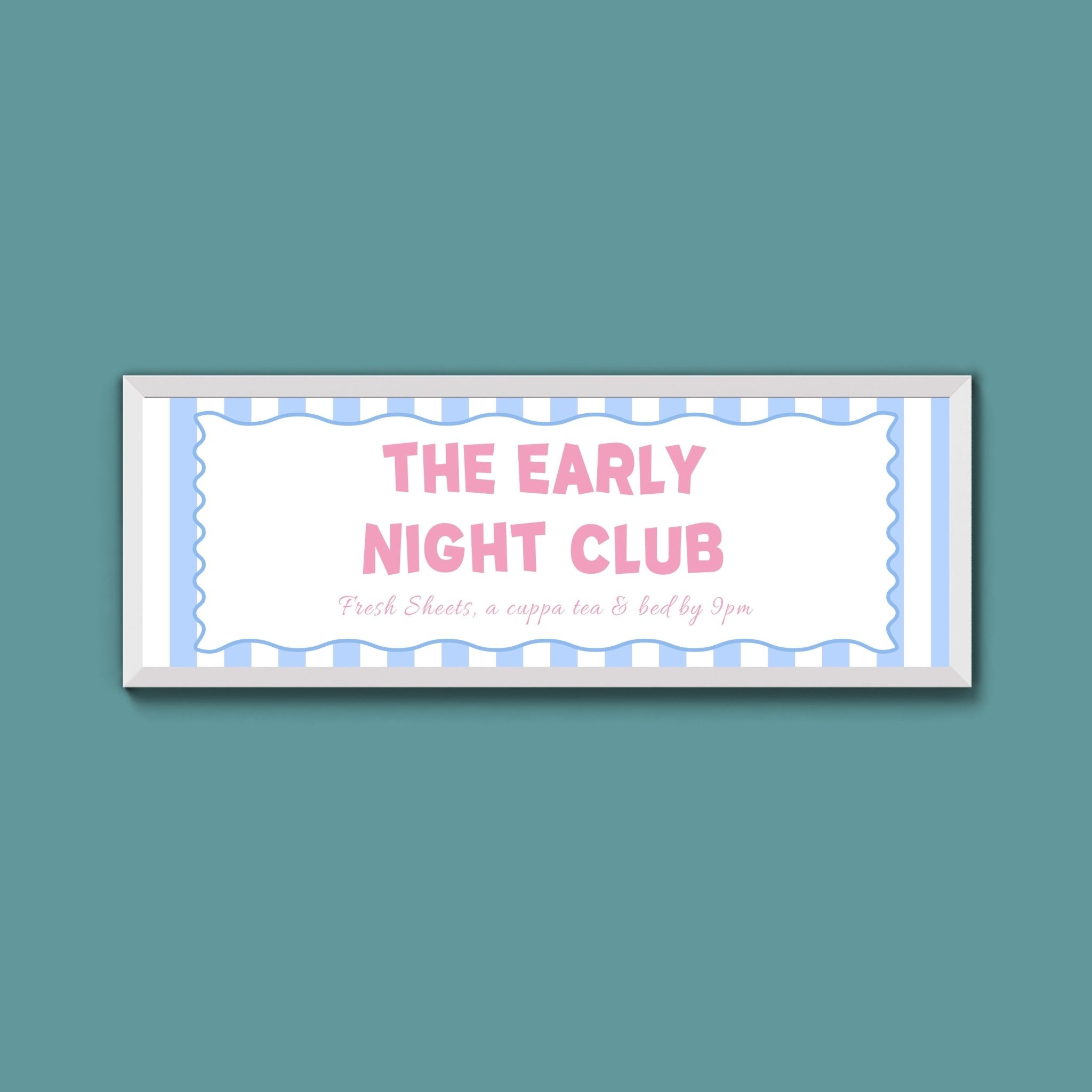 The Early Night Club Framed Print (New Style) - Above The Door