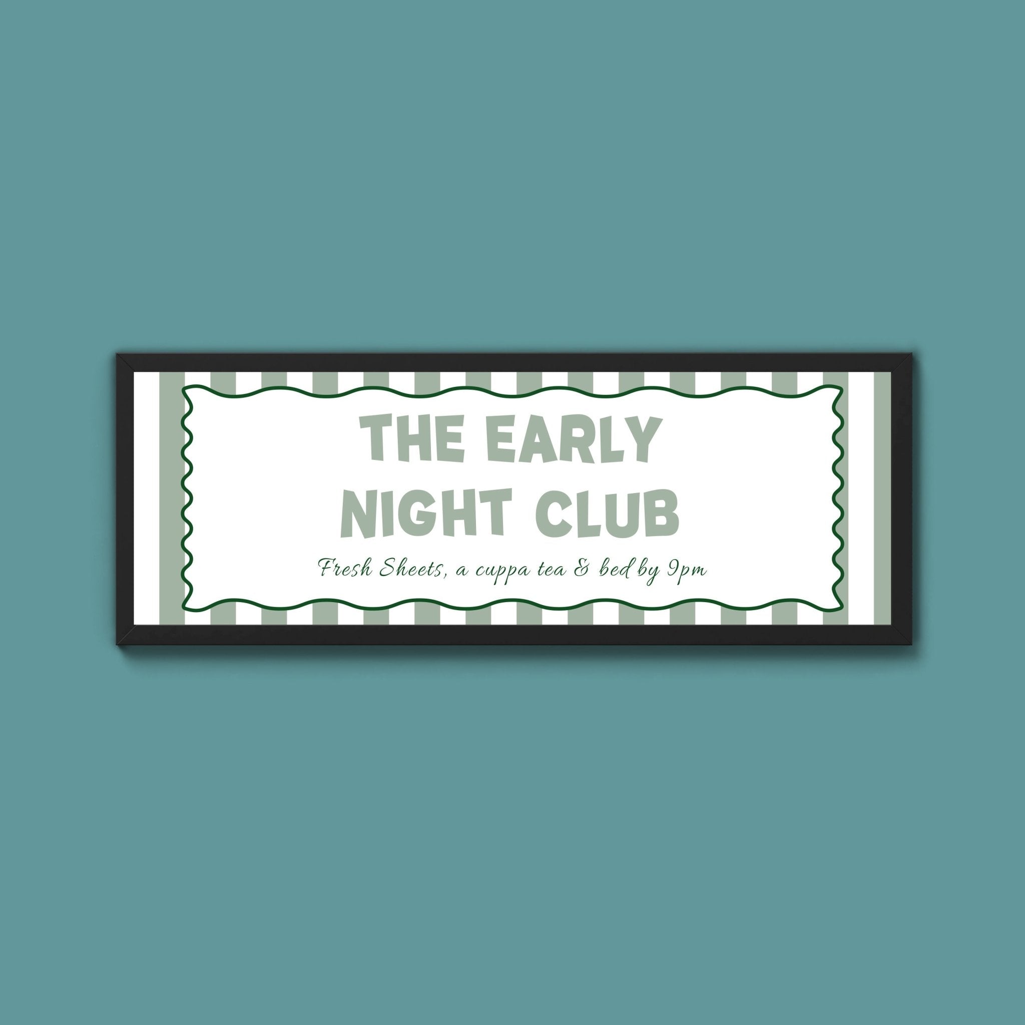 The Early Night Club Framed Print (New Style) - Above The Door