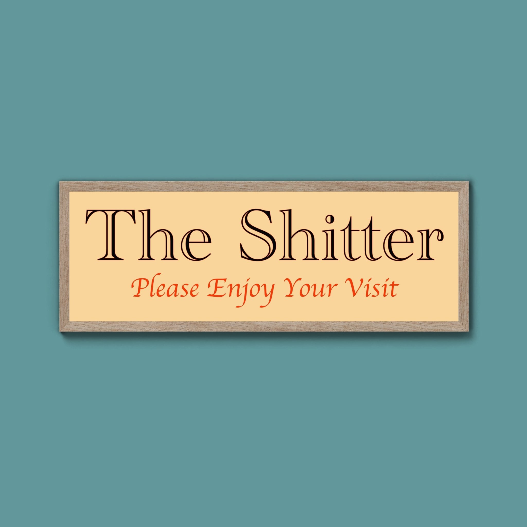 The Shitter Framed Print - Above The Door