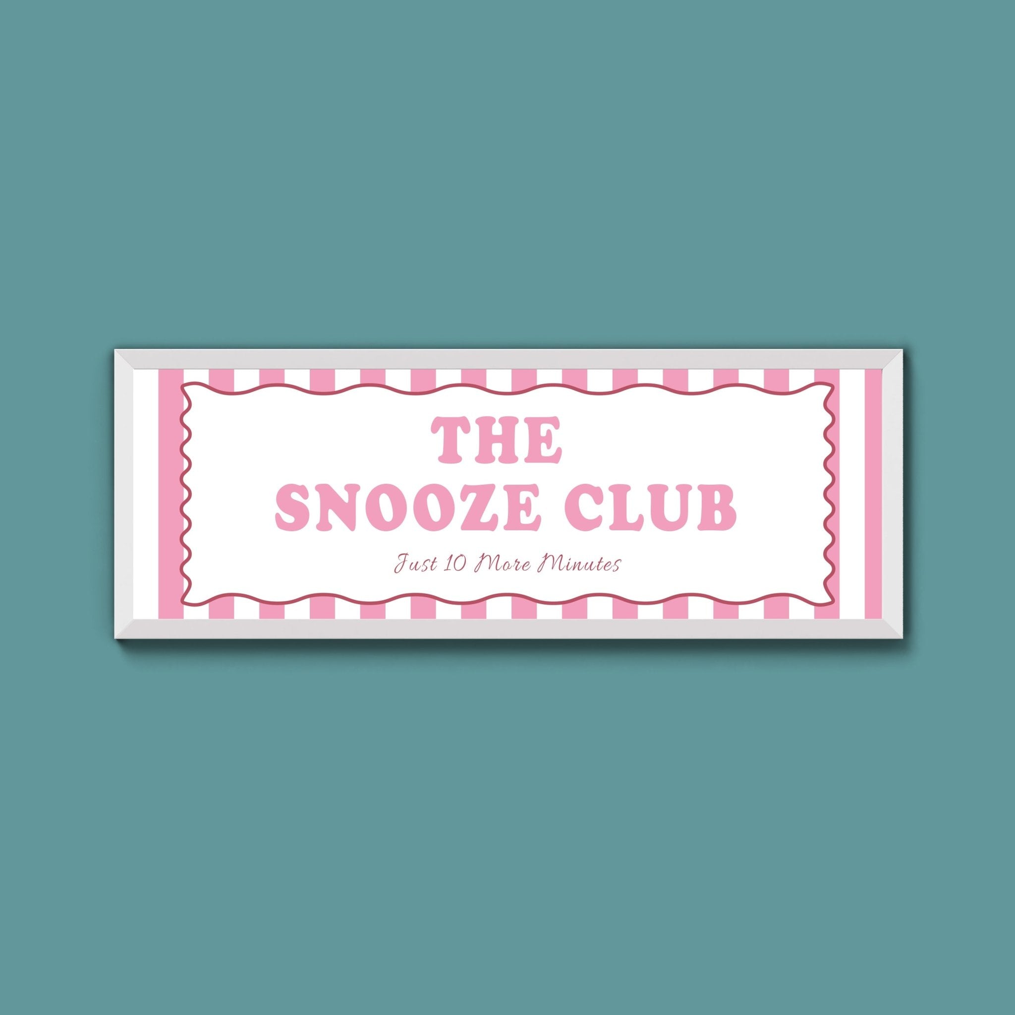 The Snooze Club Framed Print (New Style) - Above The Door