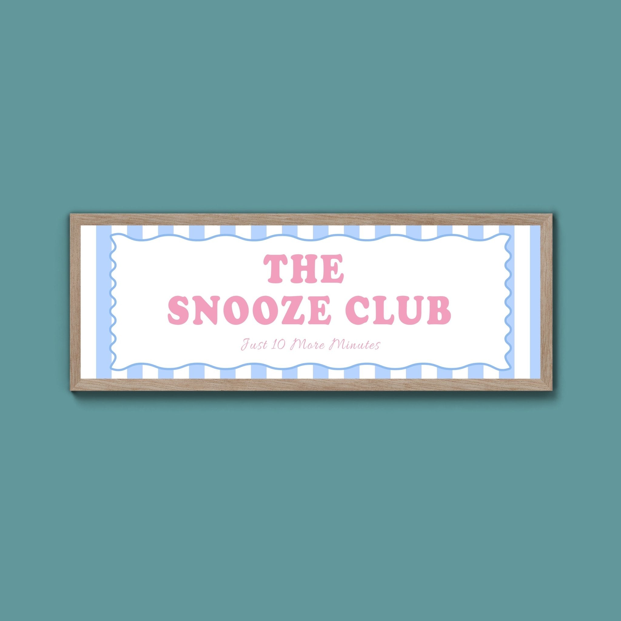 The Snooze Club Framed Print (New Style) - Above The Door
