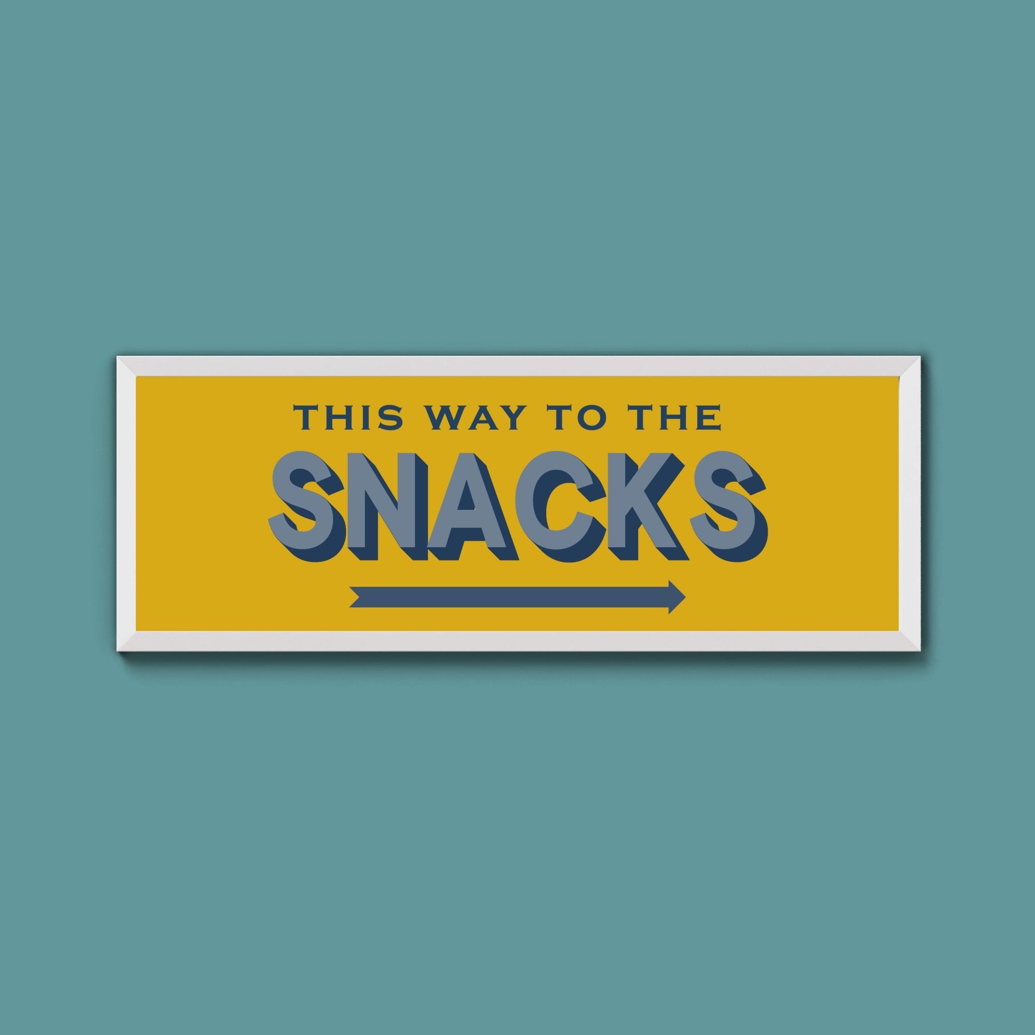 This Way To The Snacks Framed Print (New Style) - Above The Door