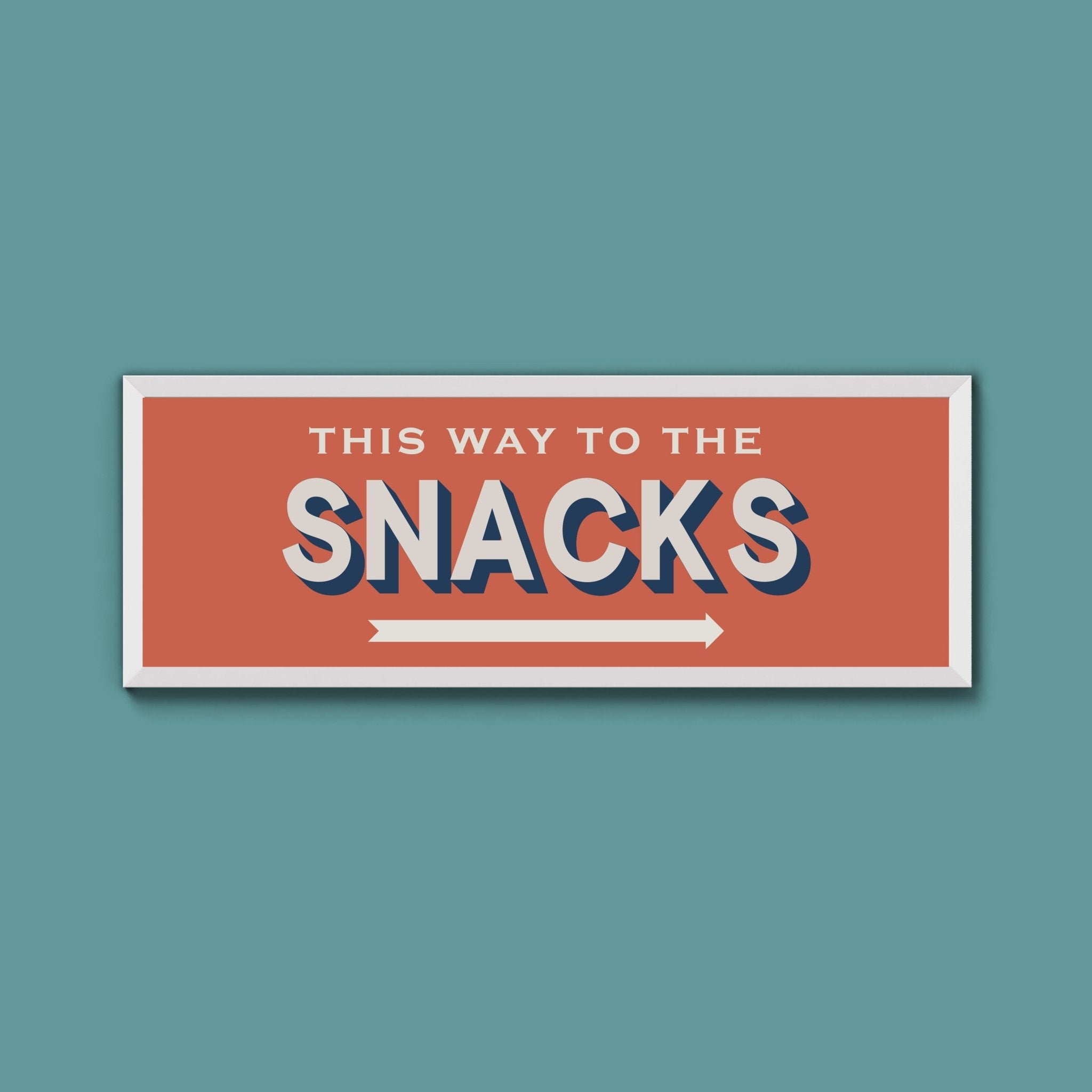 This Way To The Snacks Framed Print (New Style) - Above The Door