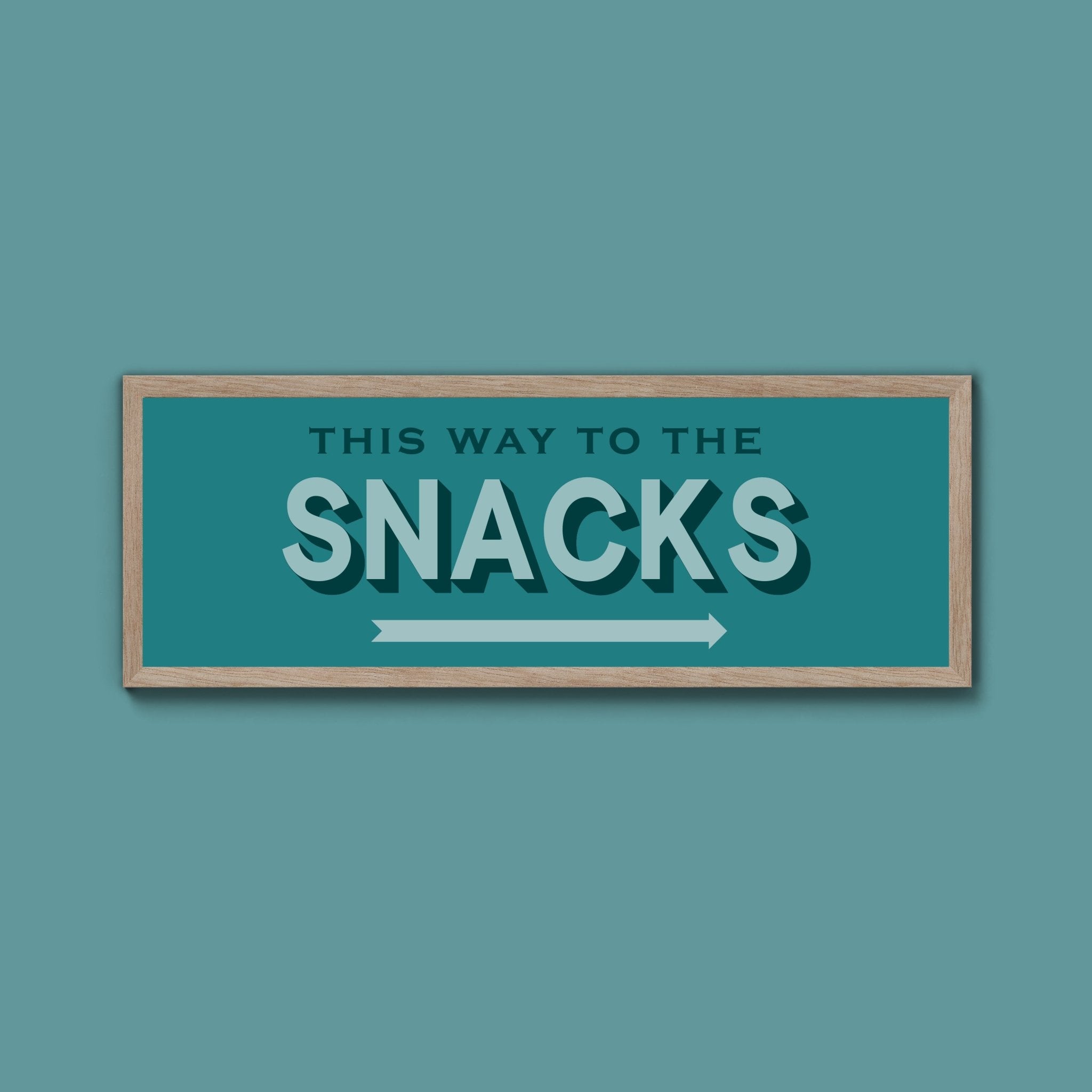 This Way To The Snacks Framed Print (New Style) - Above The Door
