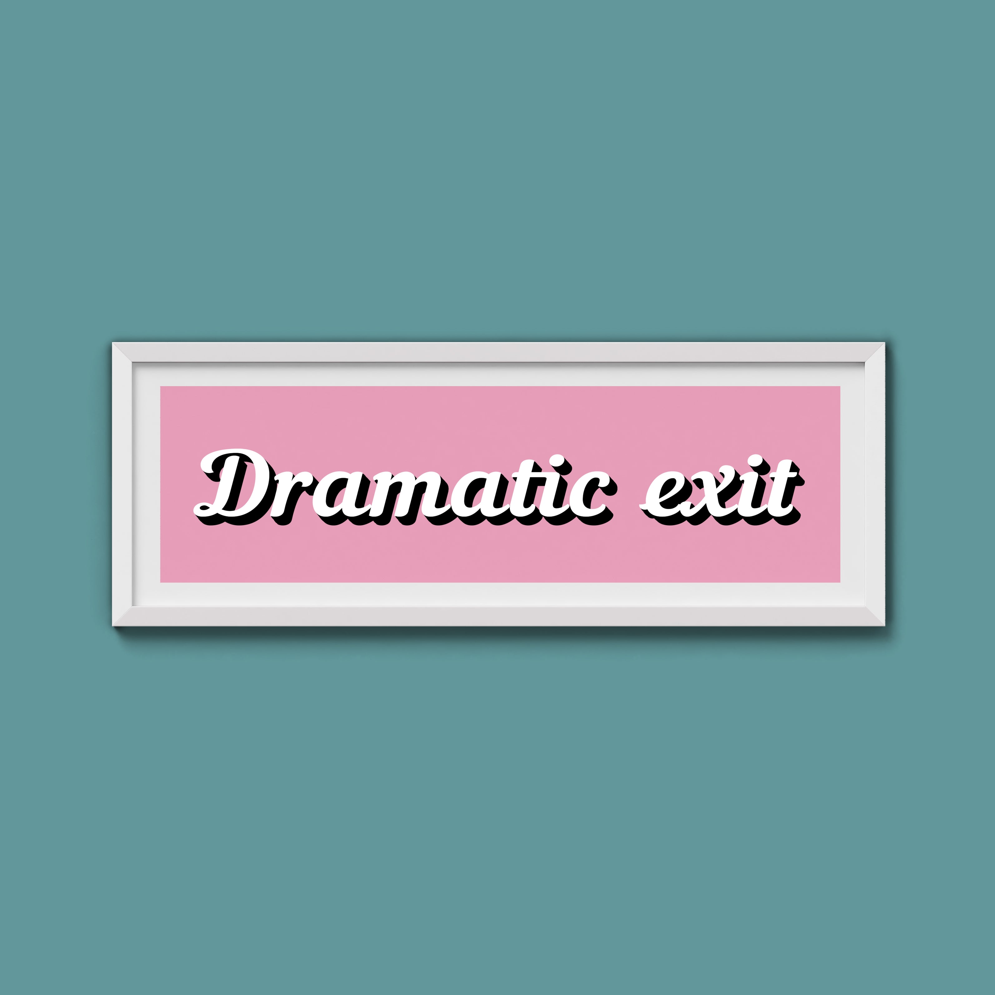 Dramatic Exit Framed Print (New Style)