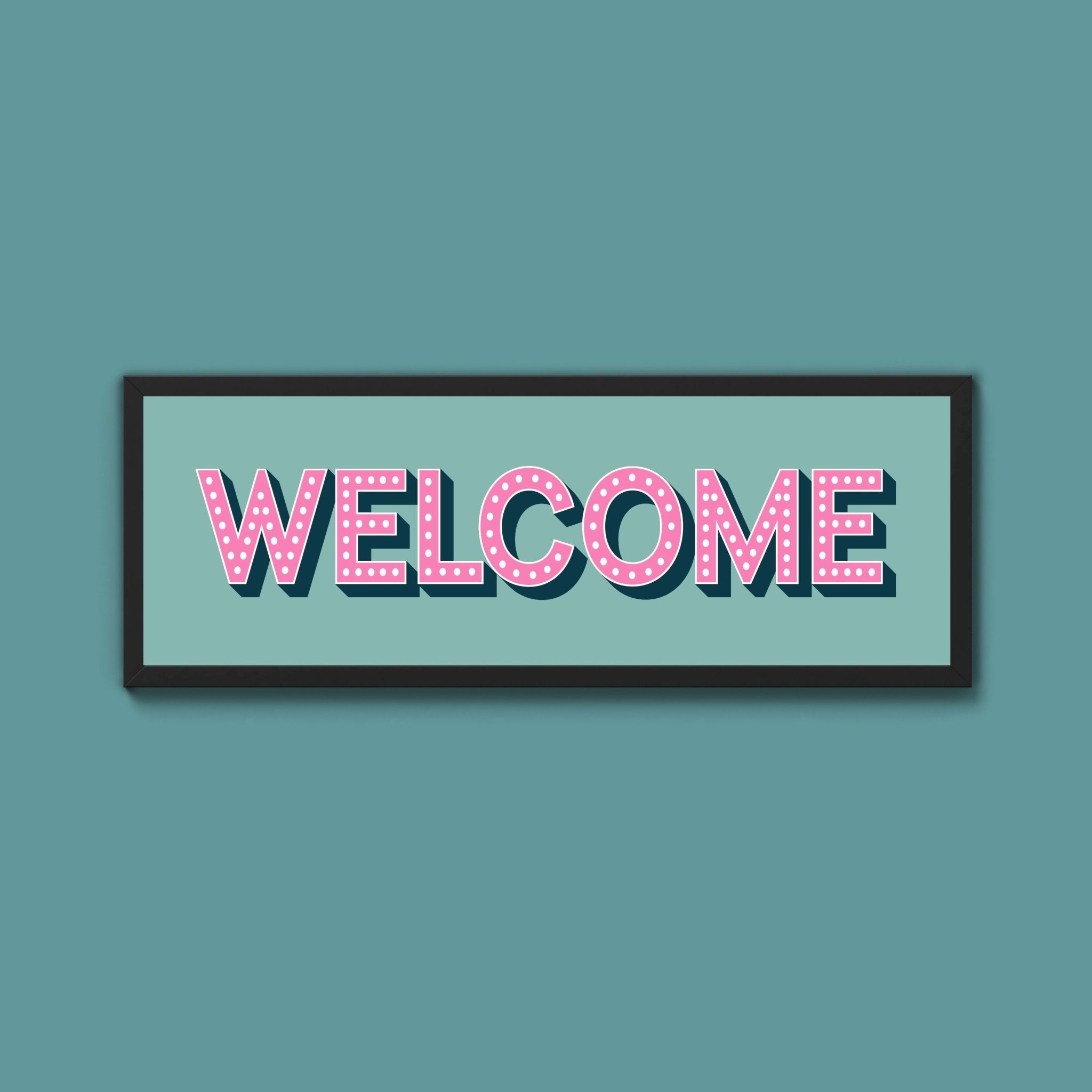 Welcome Framed Print (New Style) - Above The Door