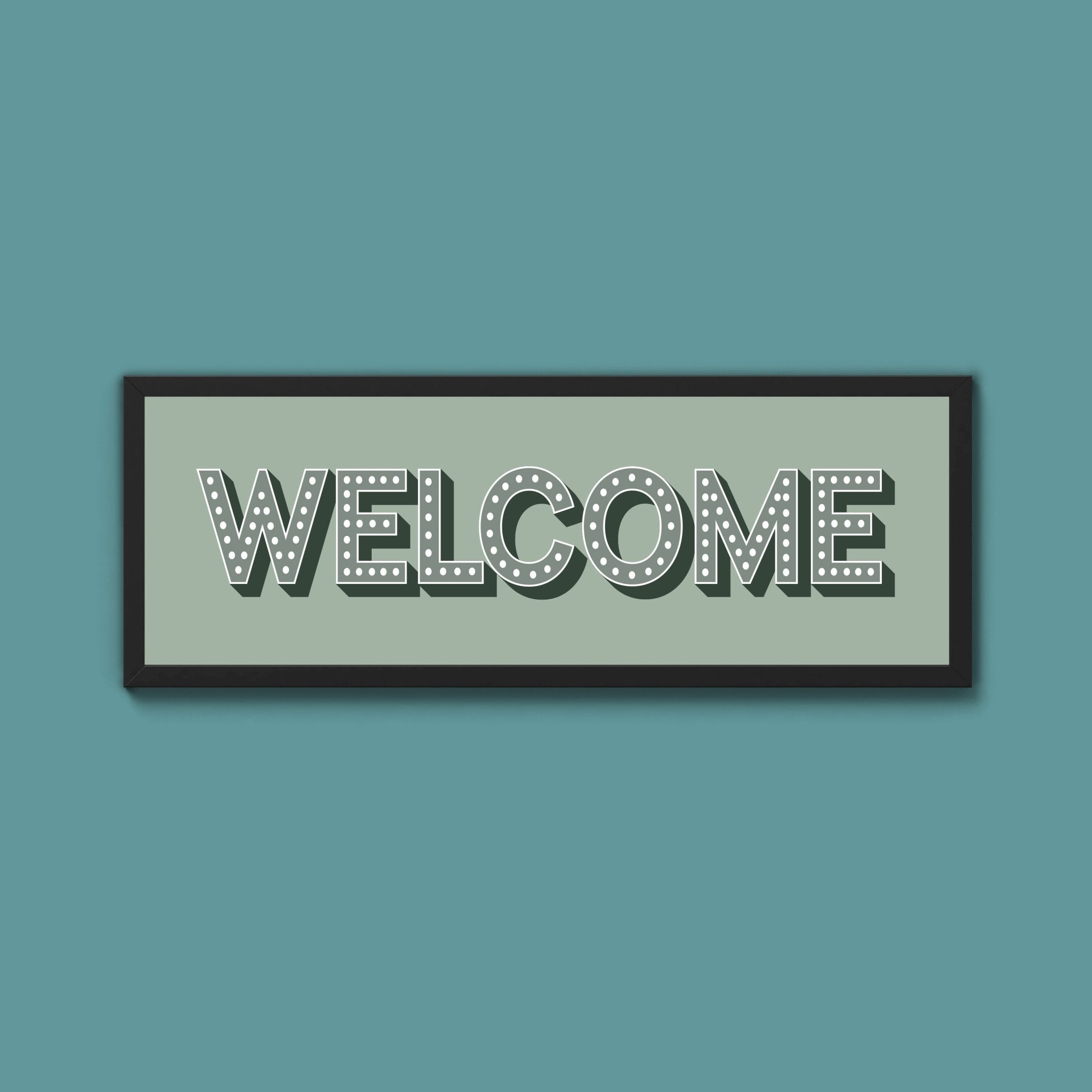 Welcome Framed Print (New Style) - Above The Door