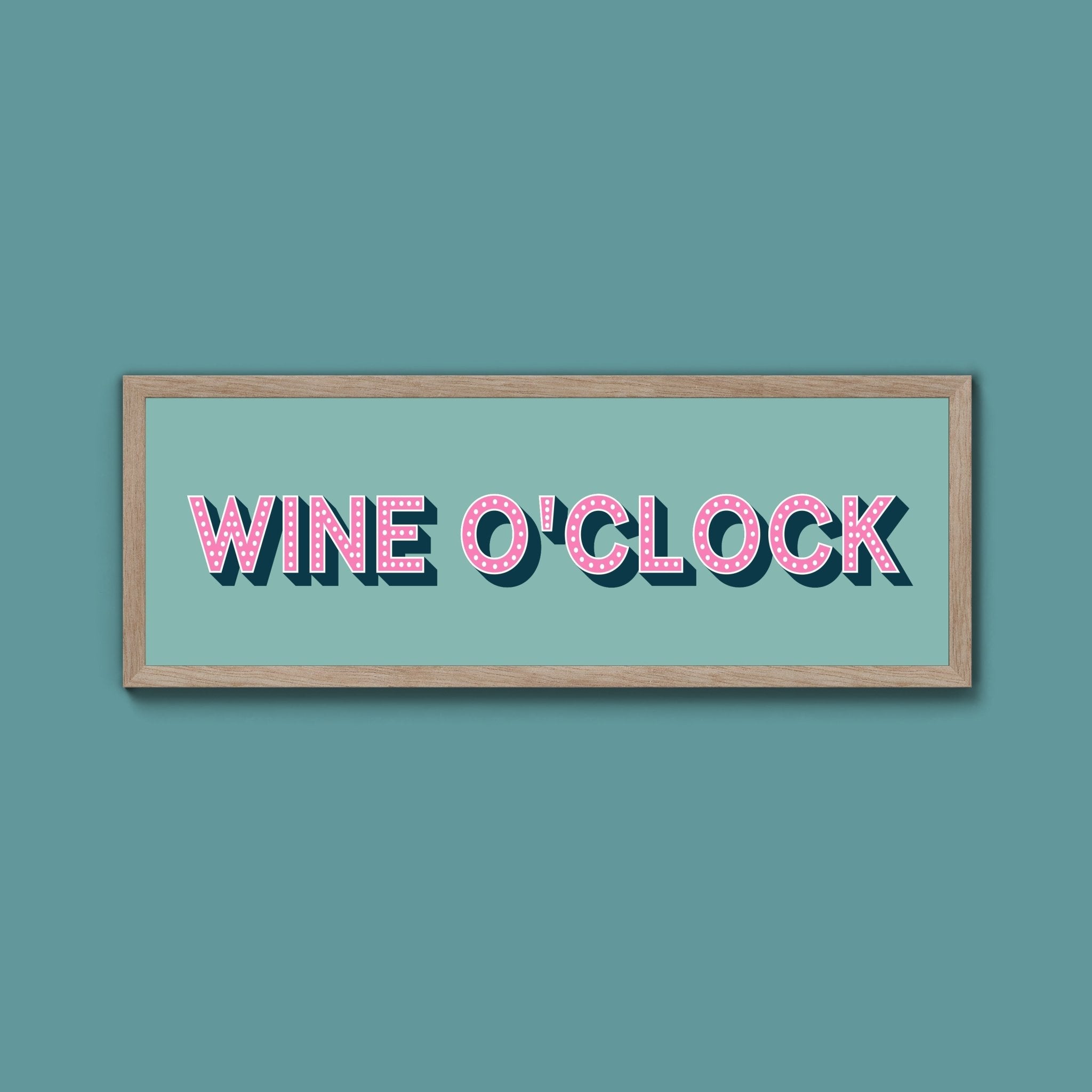 Wine O'Clock Framed Print (New Style) - Above The Door