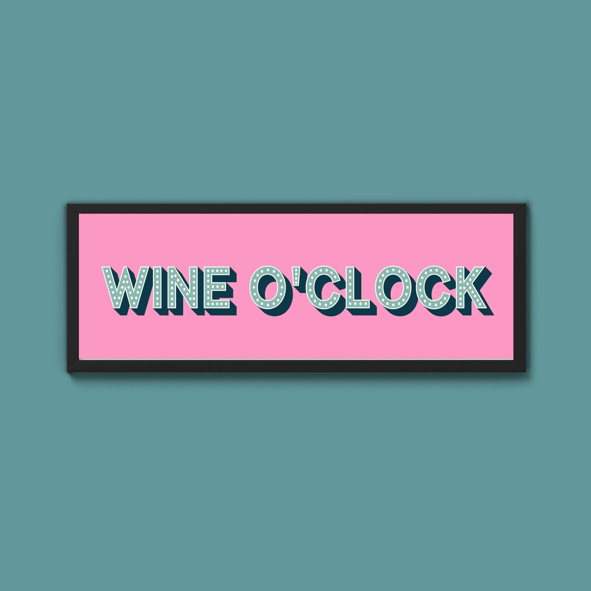 Wine O'Clock Framed Print (New Style) - Above The Door