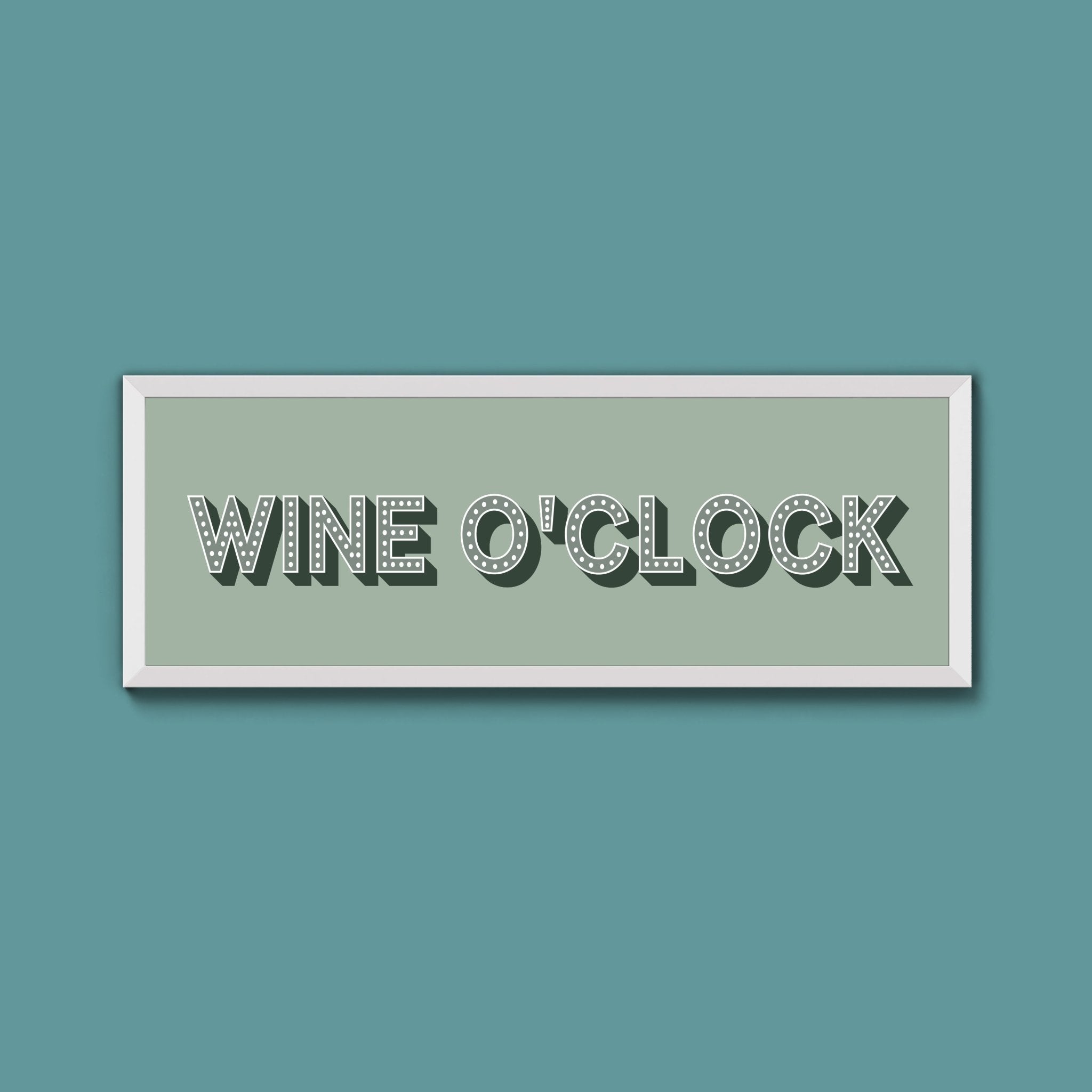 Wine O'Clock Framed Print (New Style) - Above The Door