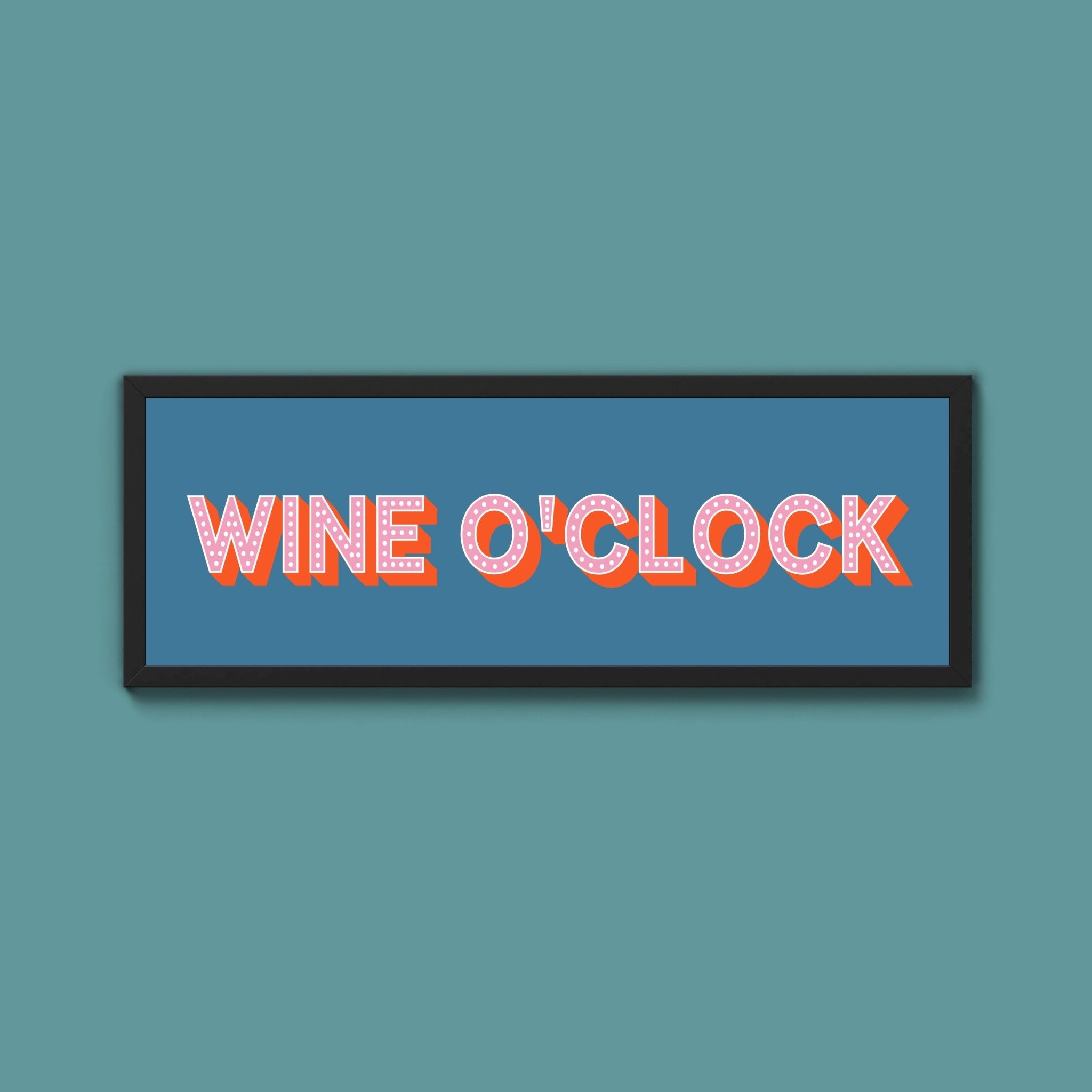 Wine O'Clock Framed Print (New Style) - Above The Door
