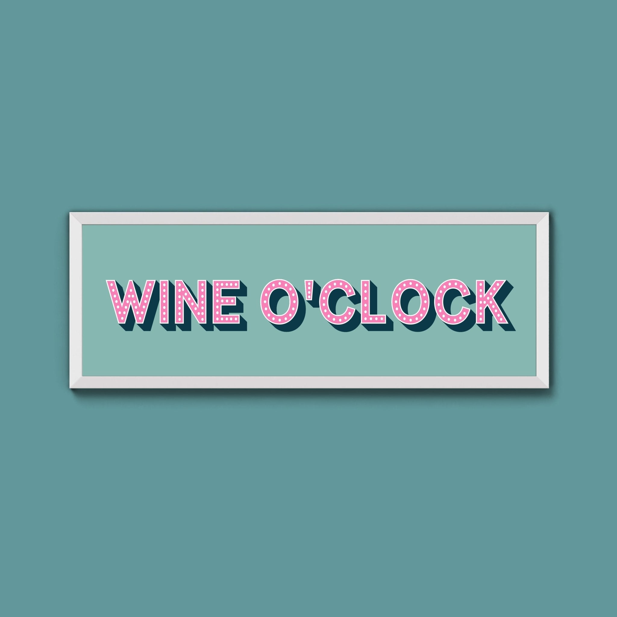 Wine O'Clock Framed Print (New Style) - Above The Door