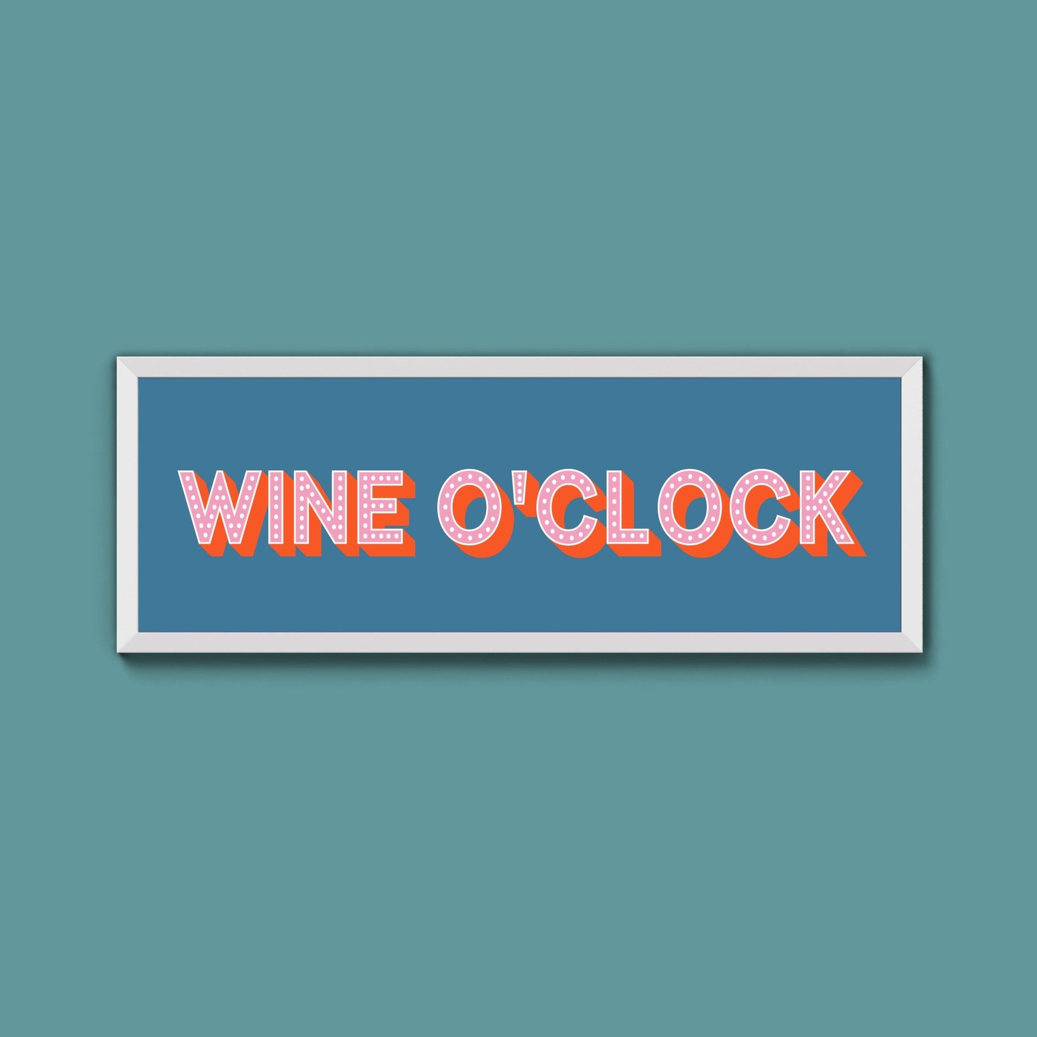 Wine O'Clock Framed Print (New Style) - Above The Door
