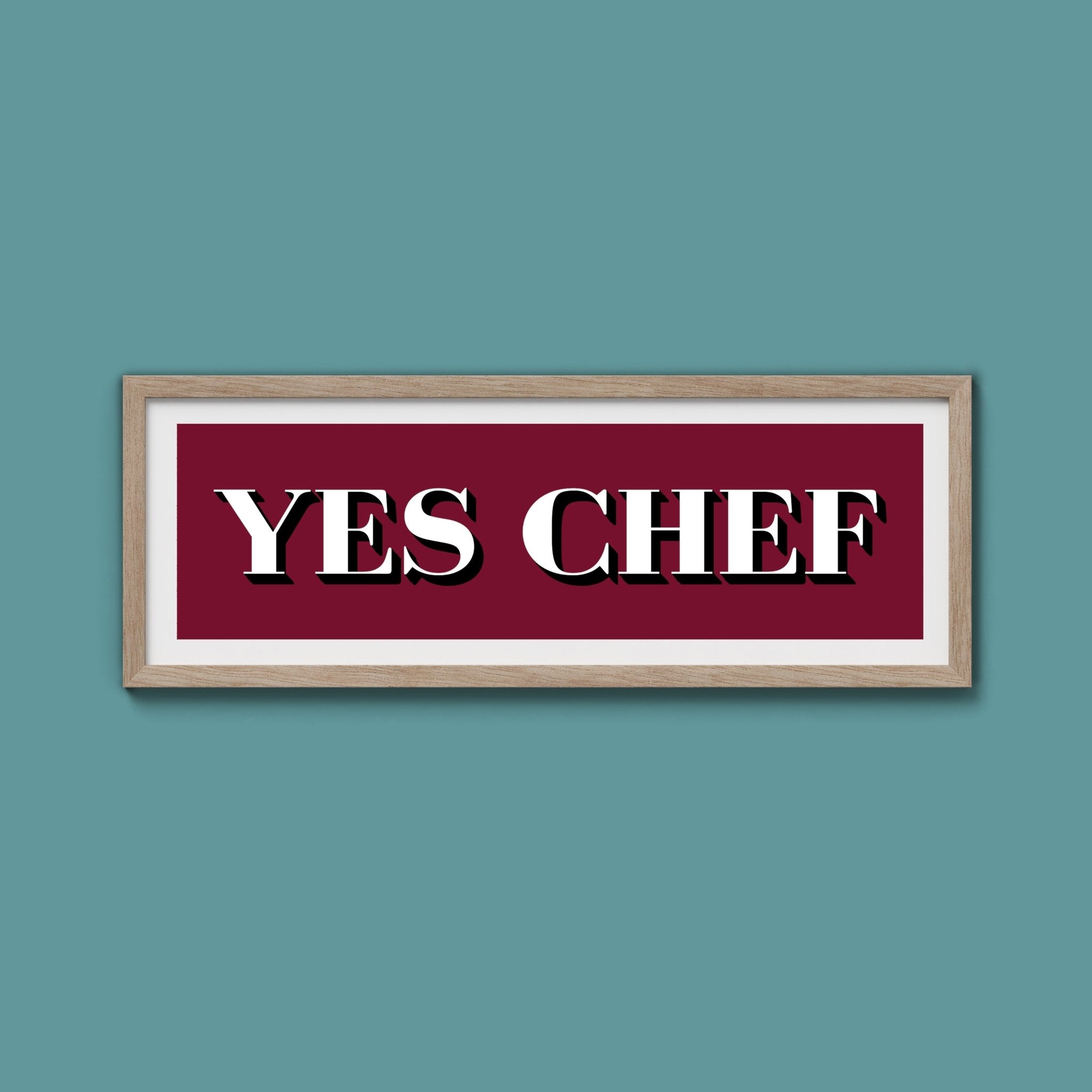 Yes Chef Framed Print - Above The Door