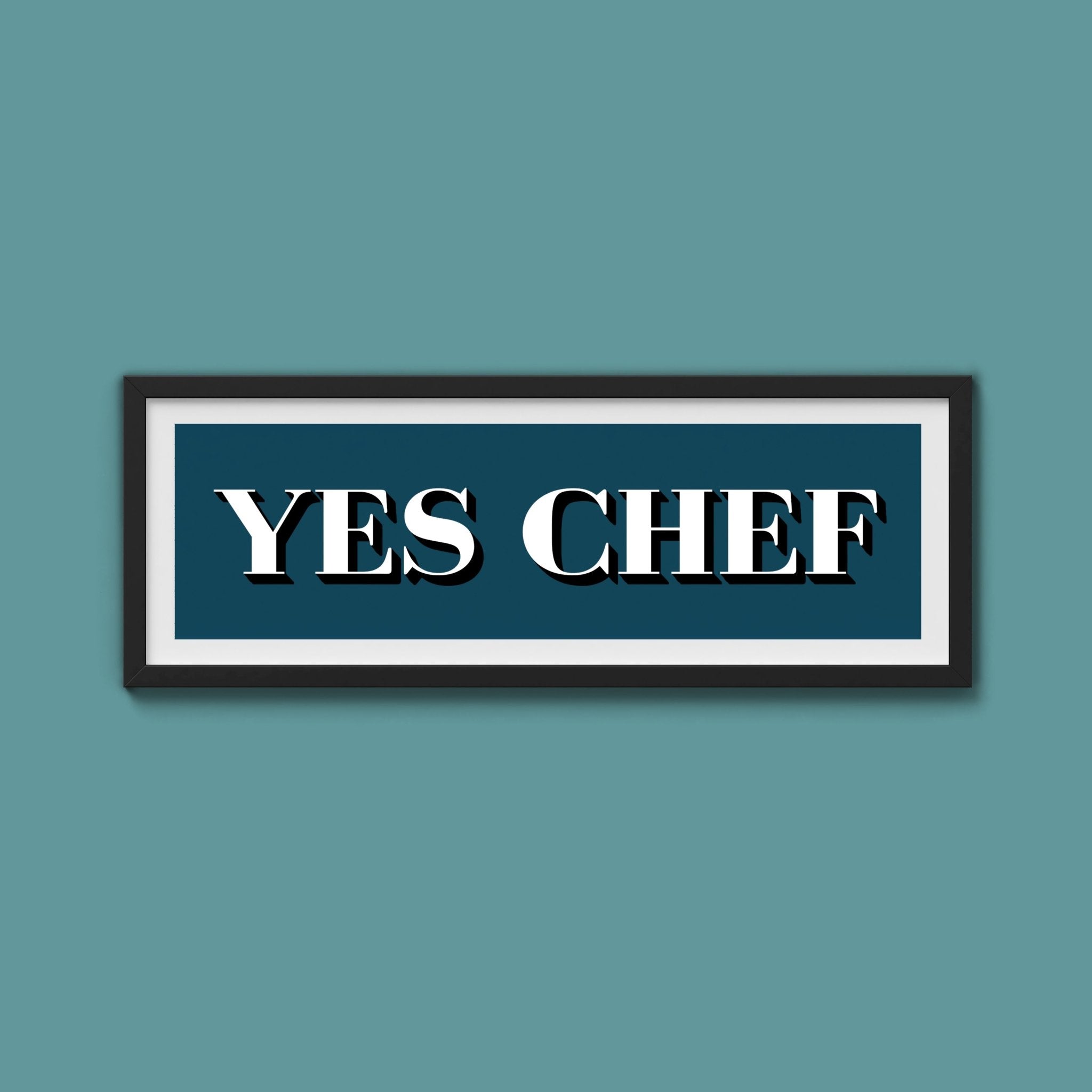 Yes Chef Framed Print - Above The Door