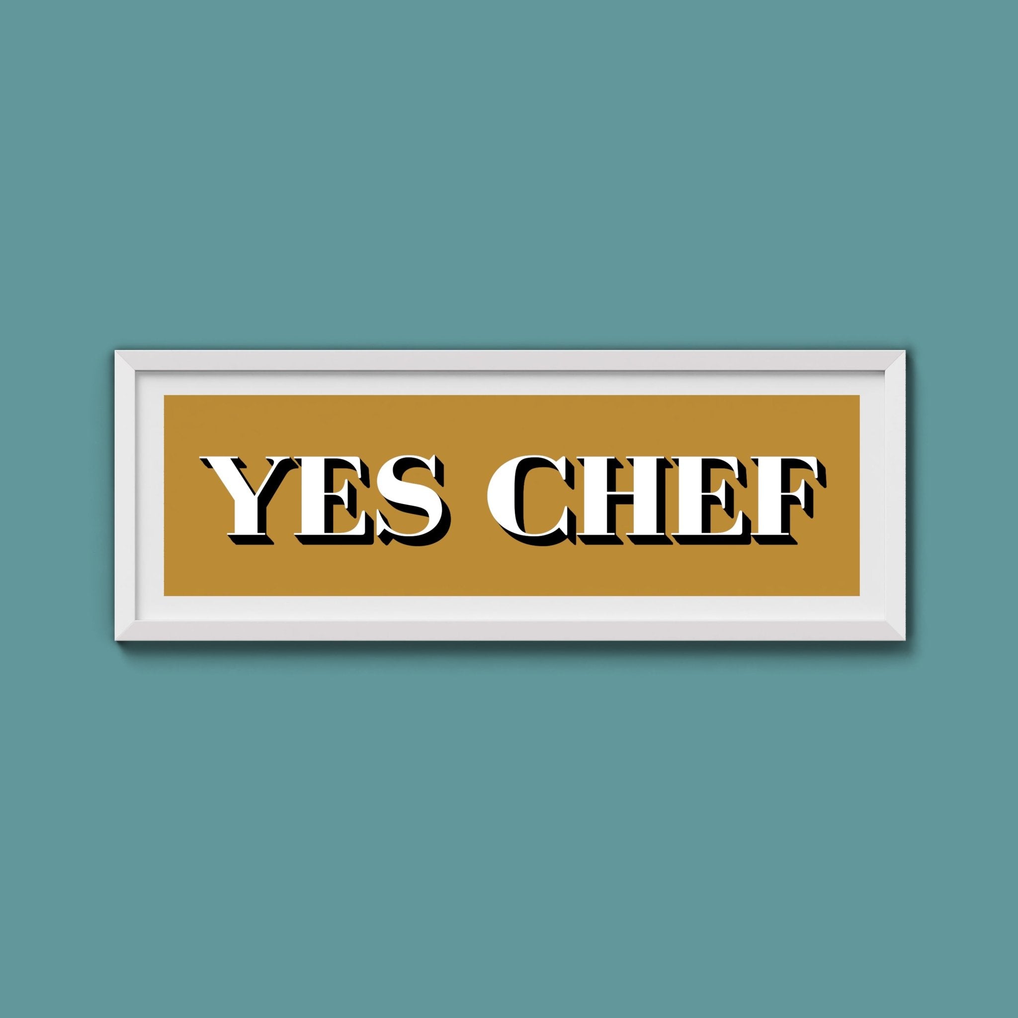 Yes Chef Framed Print - Above The Door