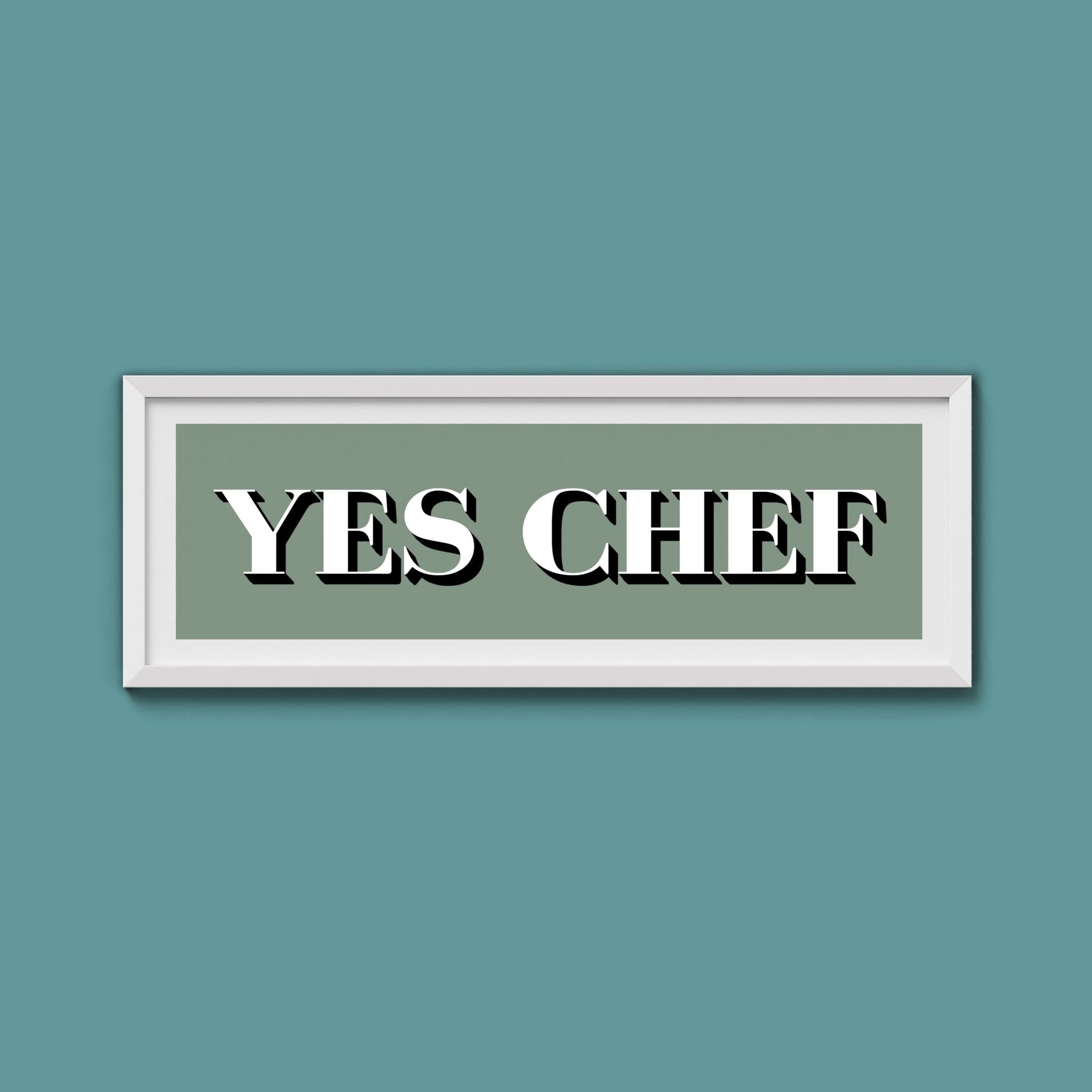 Yes Chef Framed Print - Above The Door