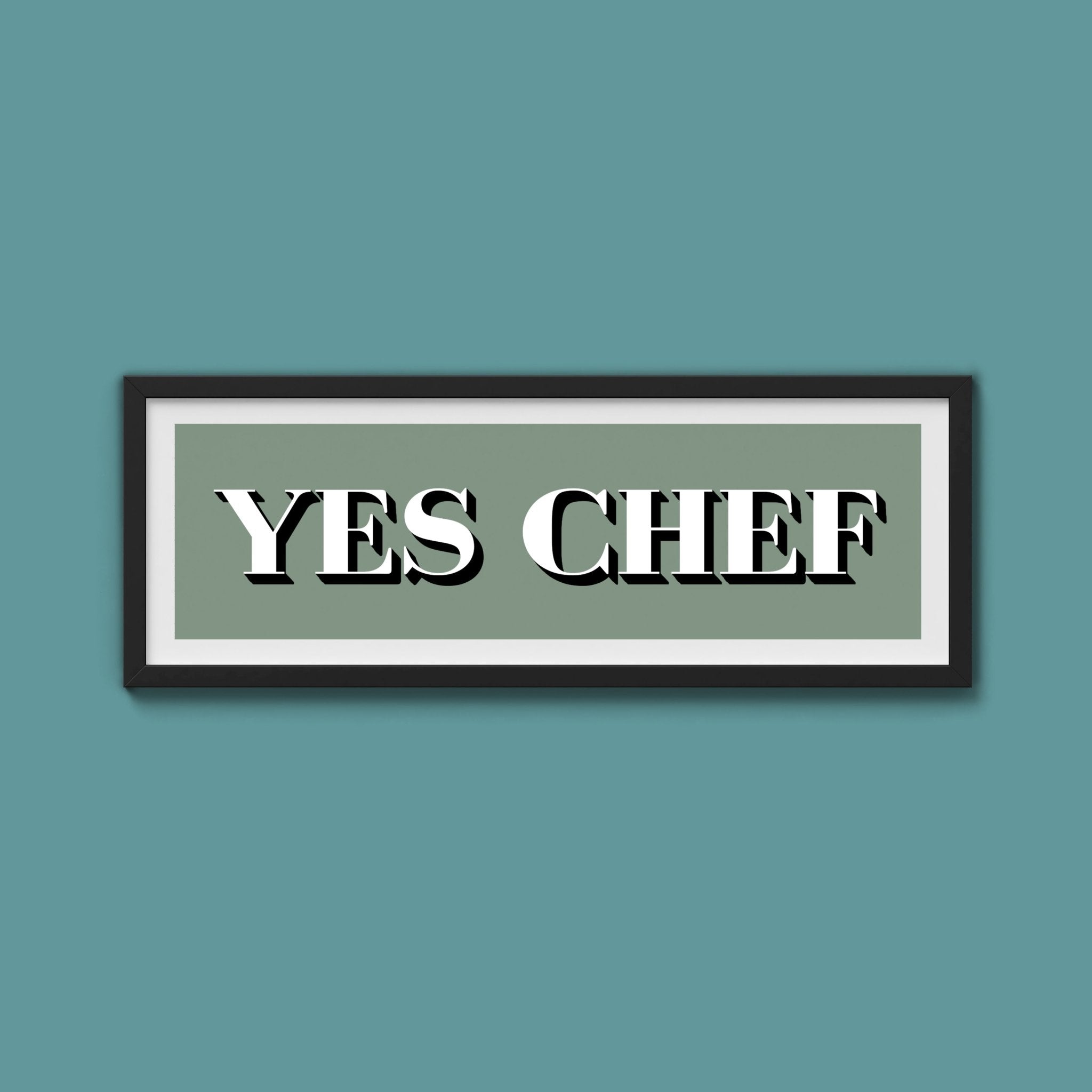 Yes Chef Framed Print - Above The Door