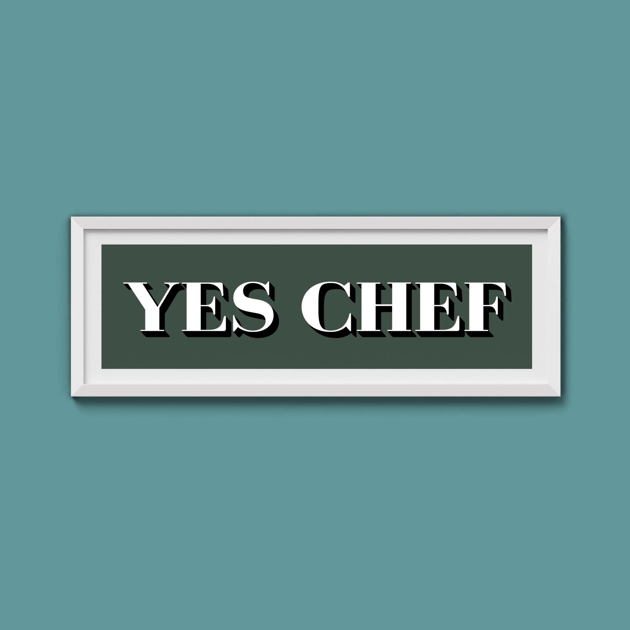 Yes Chef Framed Print - Above The Door