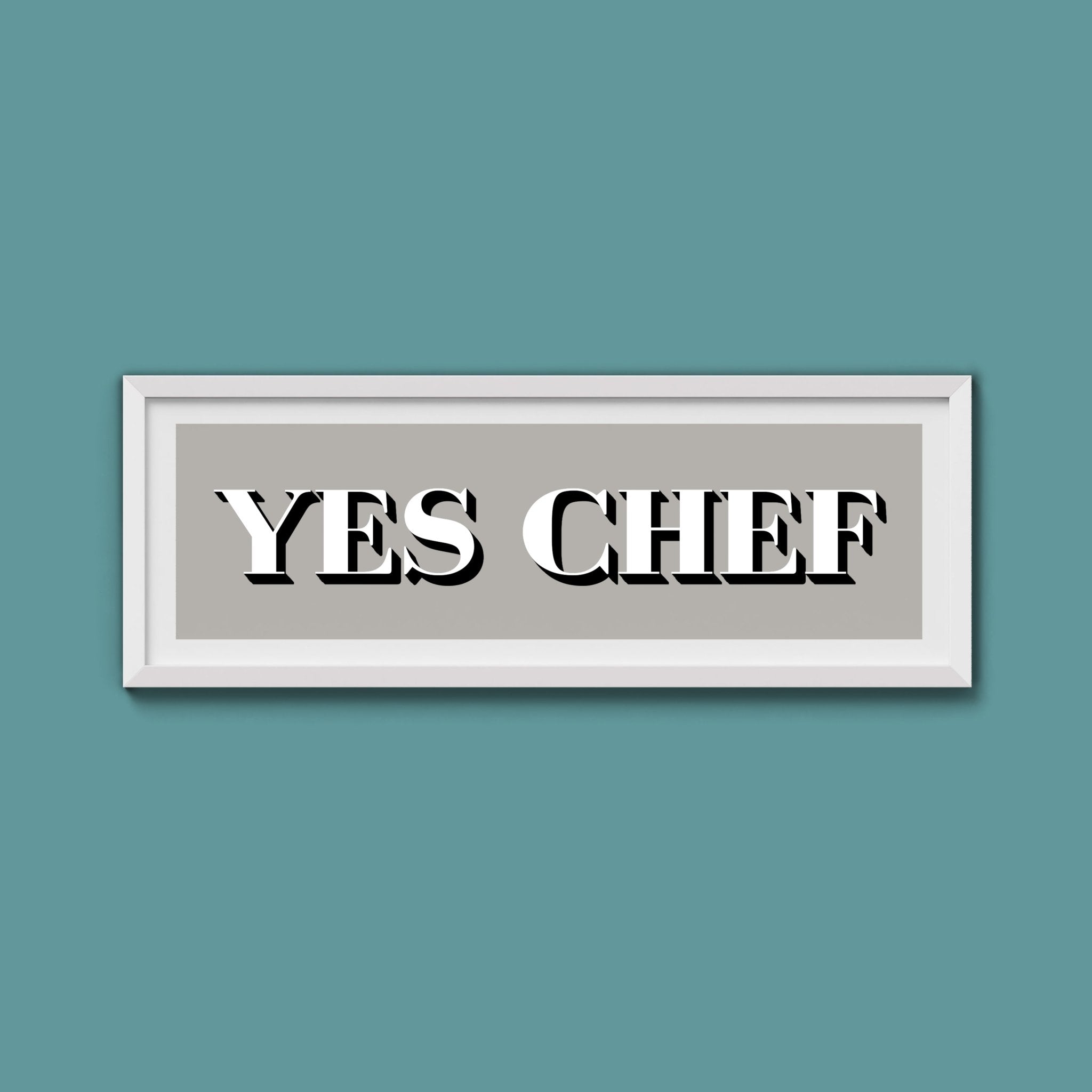 Yes Chef Framed Print - Above The Door
