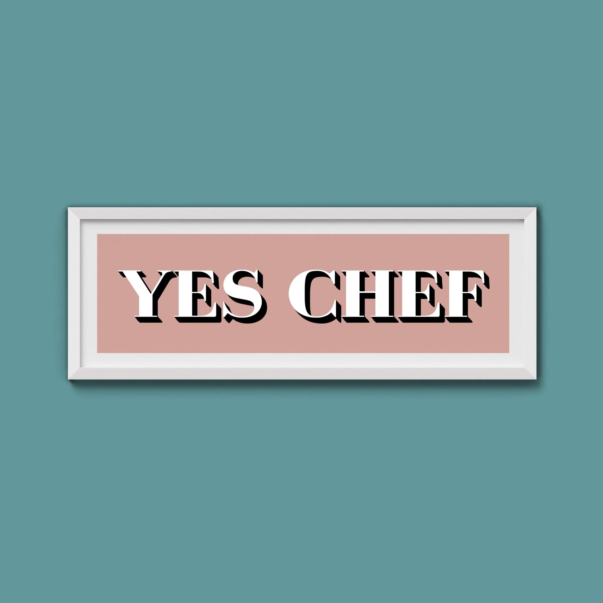 Yes Chef Framed Print - Above The Door