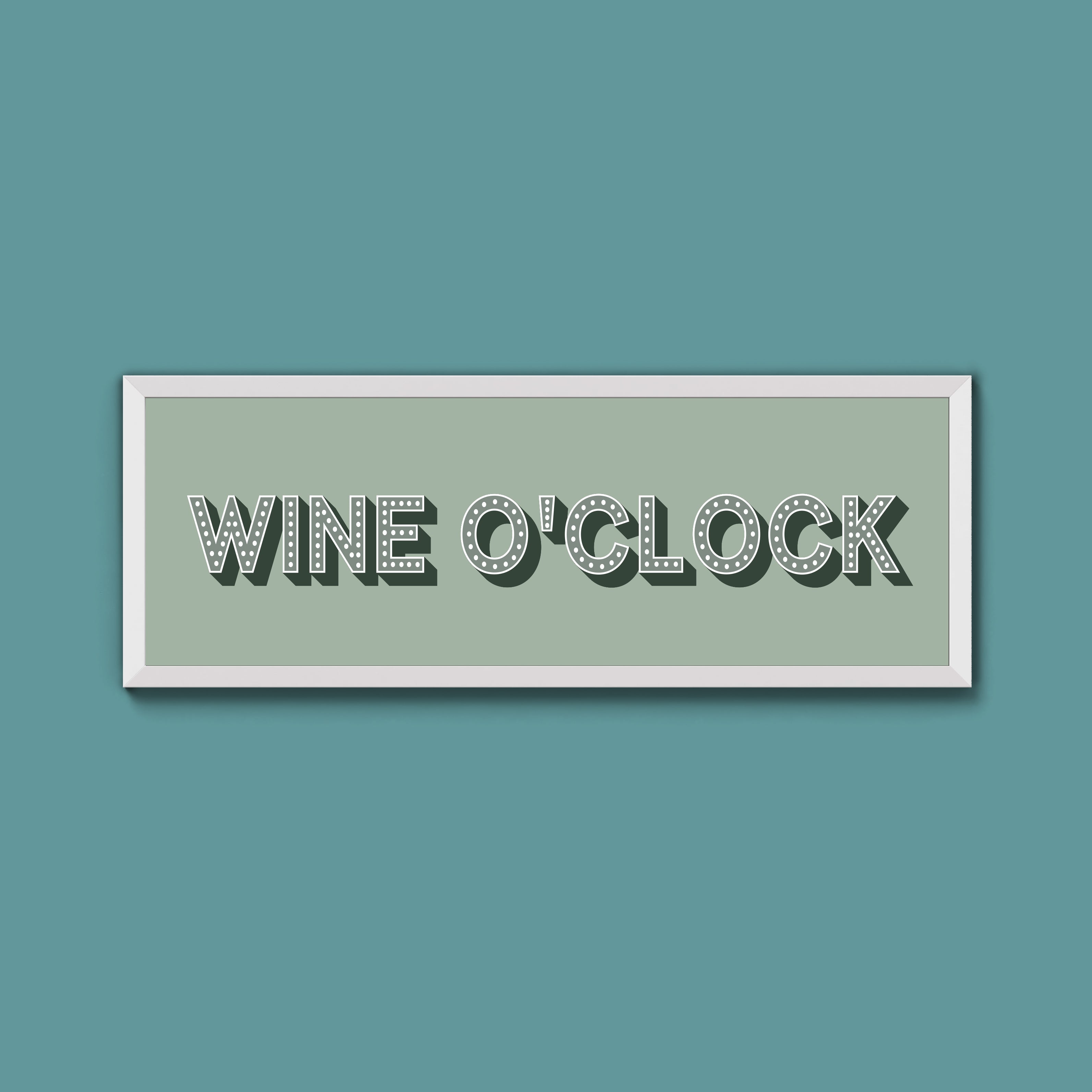 Wine O'Clock Framed Print (New Style)